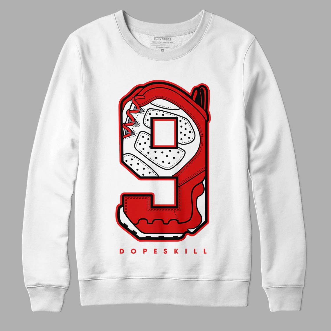 Gym Red 9s DopeSkill Sweatshirt No.9 Graphic