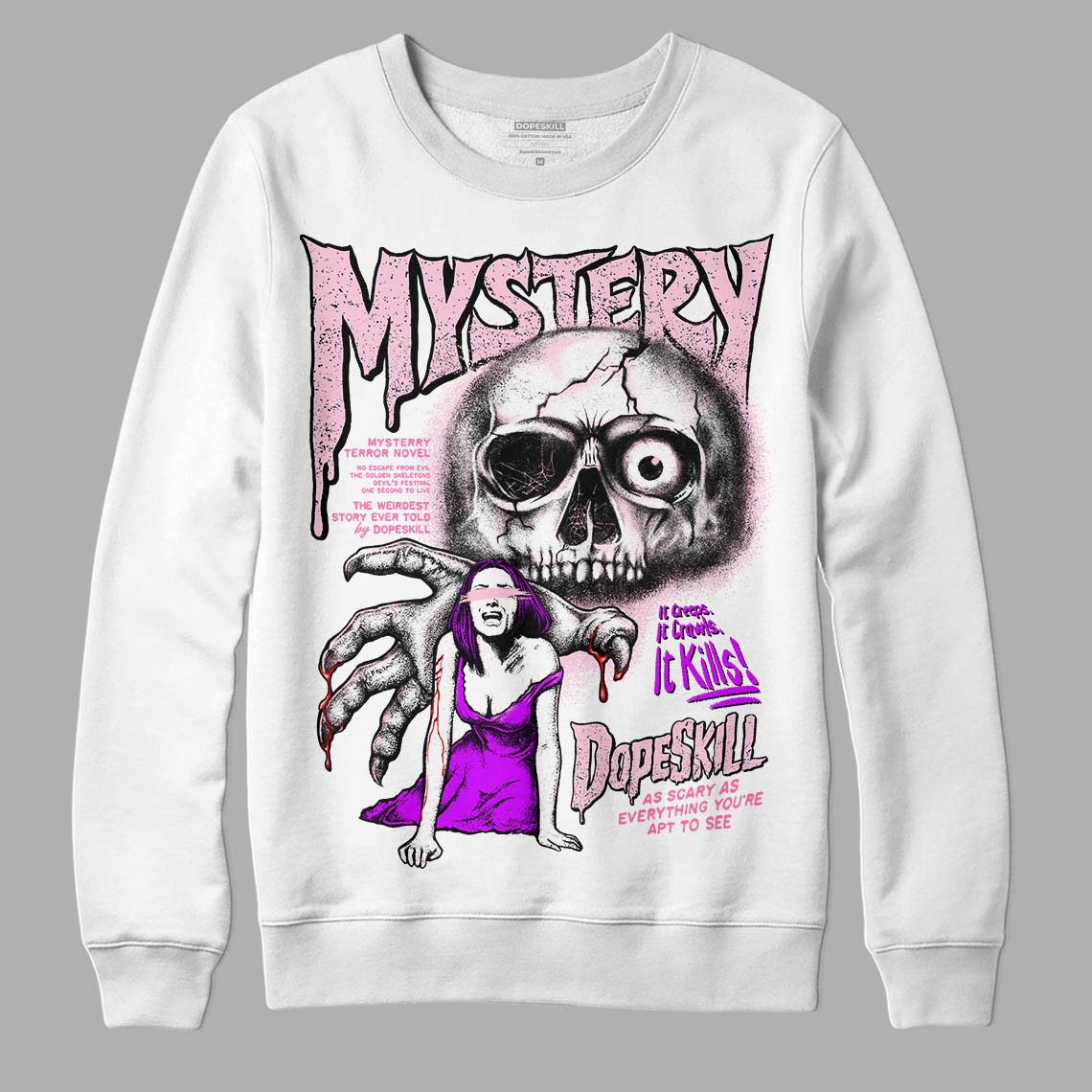 Dunk Pink Foam DopeSkill Sweatshirt Mystery Ghostly Grasp Graphic