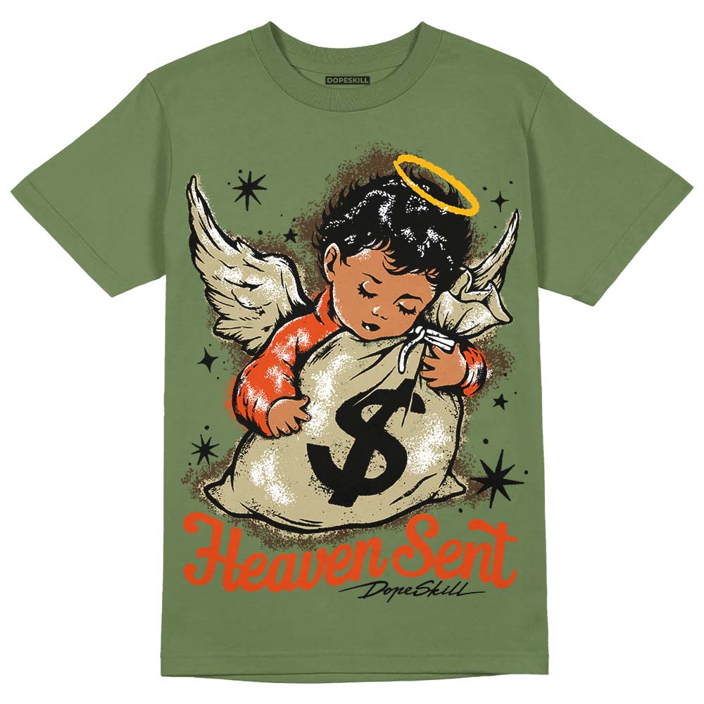 Olive Collection DopeSkill Olive T-shirt Heaven Sent Graphic