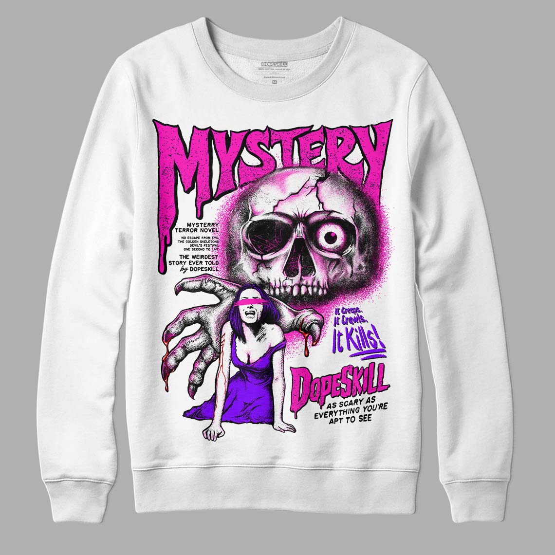Dunk Active Fuchsia DopeSkill Sweatshirt Mystery Ghostly Grasp Graphic