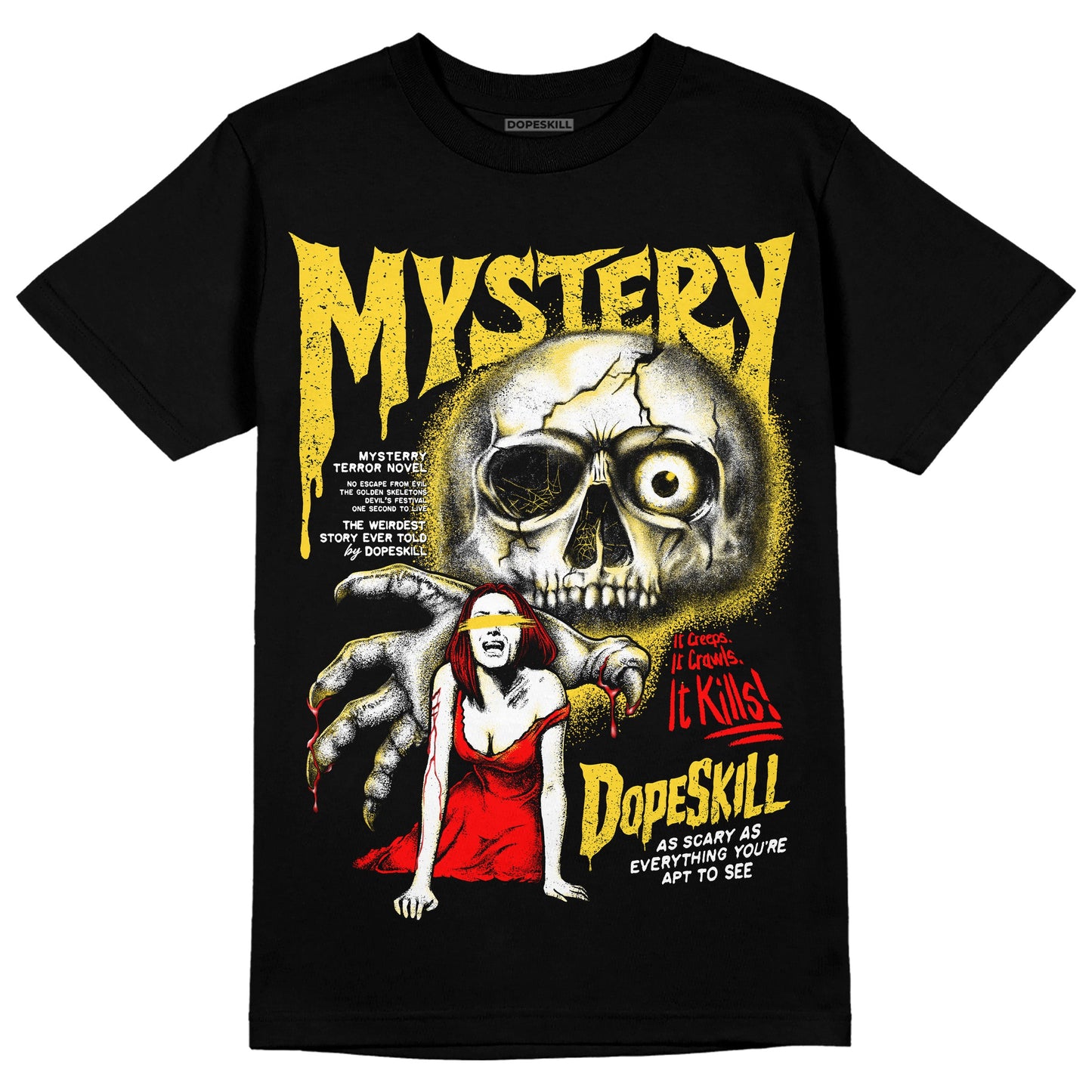 Black Tour Yellow AJ 4 Thunder DopeSkill Unisex T-Shirt Mystery Ghostly Grasp Graphic