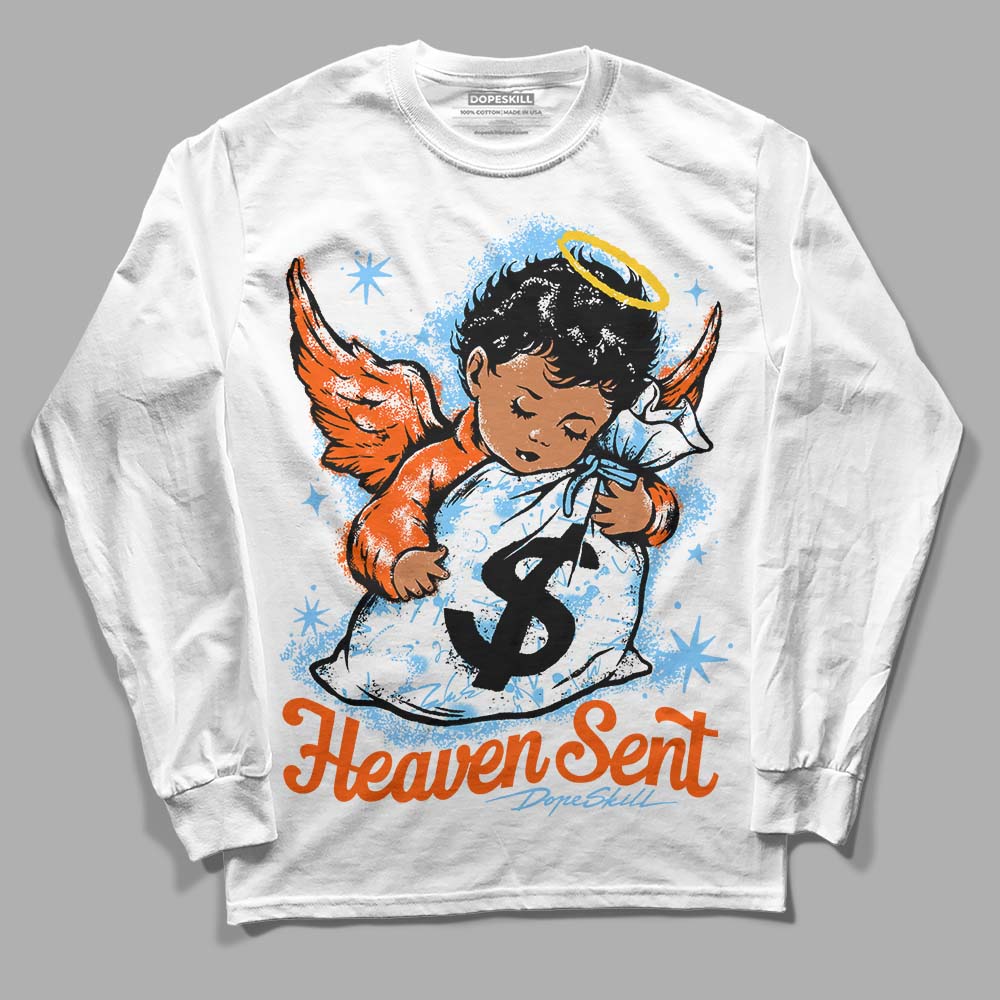 Dunk Futura University Blue DopeSkill Long Sleeve T-Shirt Heaven Sent Graphic
