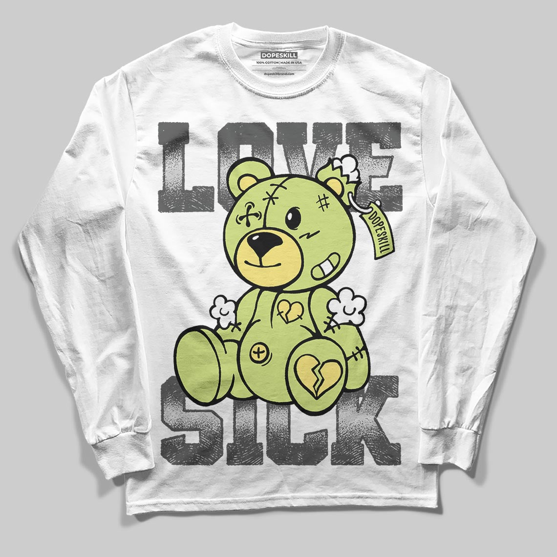 Light Lemon Twist 4s DopeSkill Long Sleeve T-Shirt Love Sick Graphic