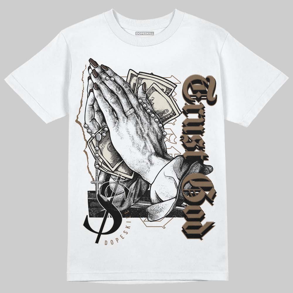 AJ 1 Low OG ‚ÄúReverse Mocha‚Äù DopeSkill T-Shirt Trust God Graphic