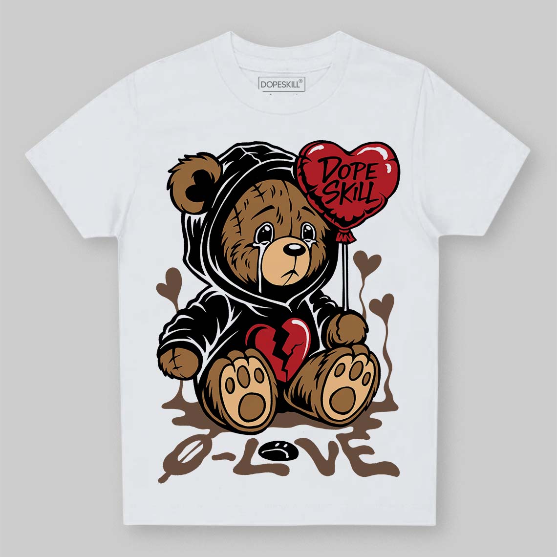 Olive 9s DopeSkill Toddler Kids T-shirt Broken Bear Graphic