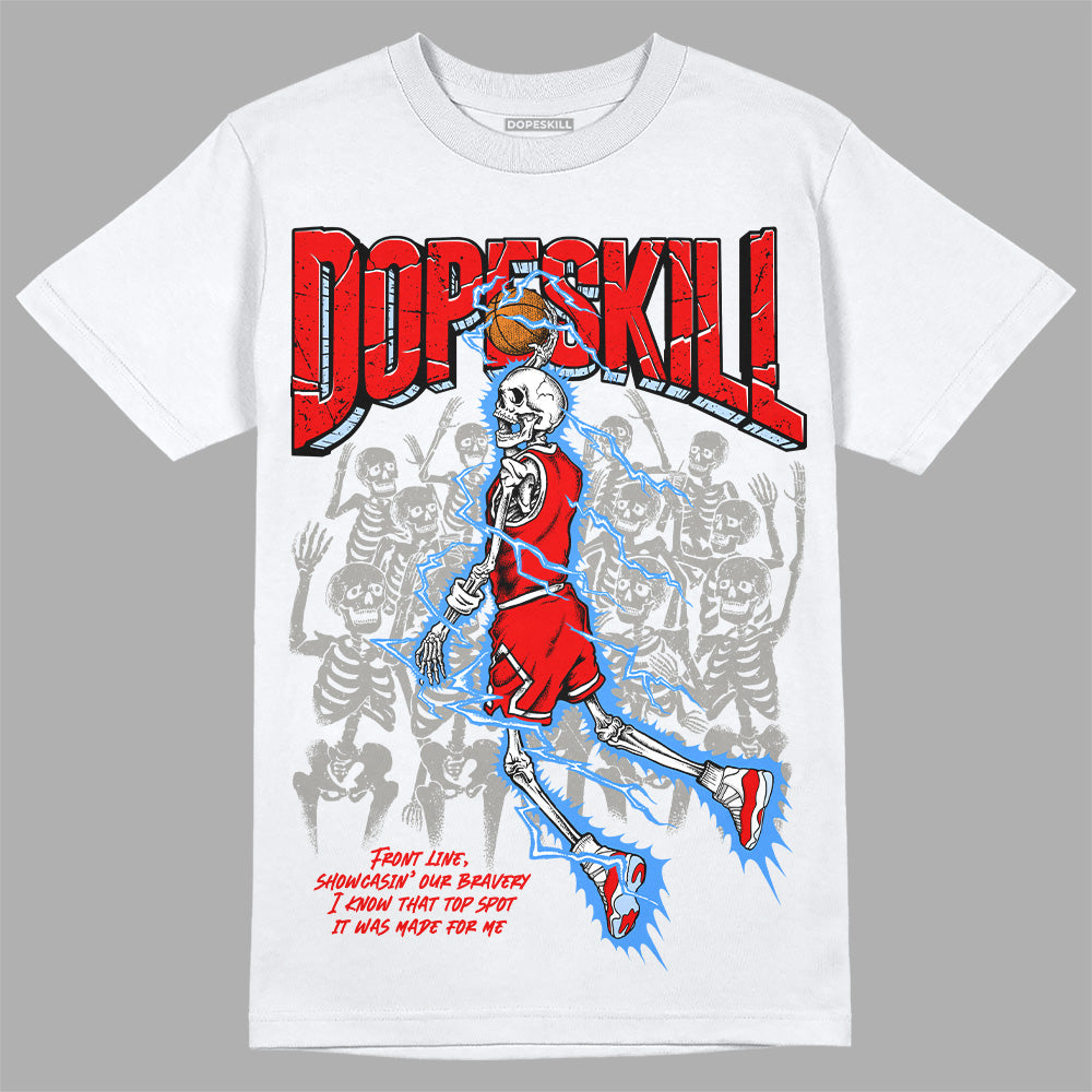 Cherry 11s DopeSkill T-Shirt Thunder Dunk Graphic