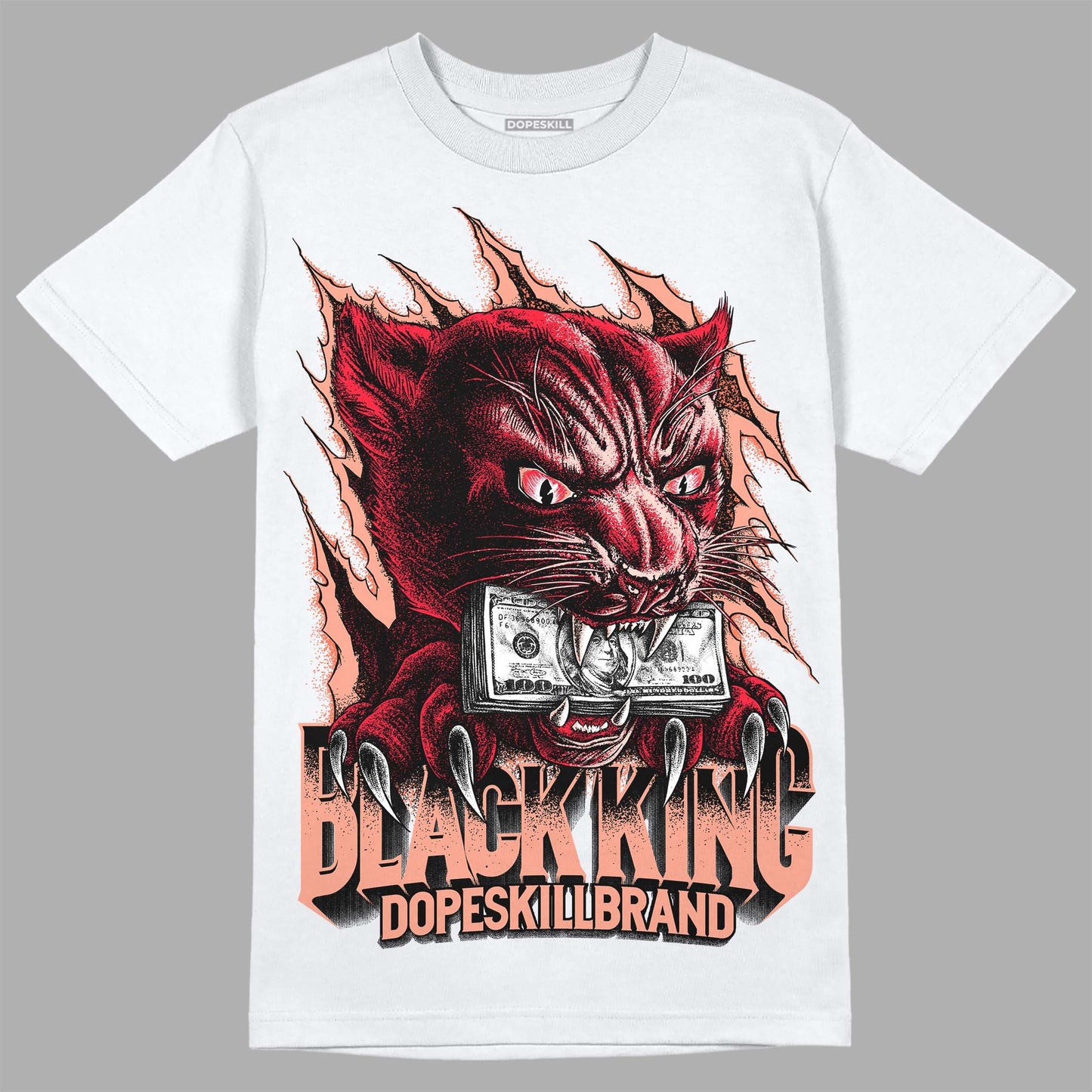 Crimson Bliss 5s DopeSkill T-Shirt Black King Graphic