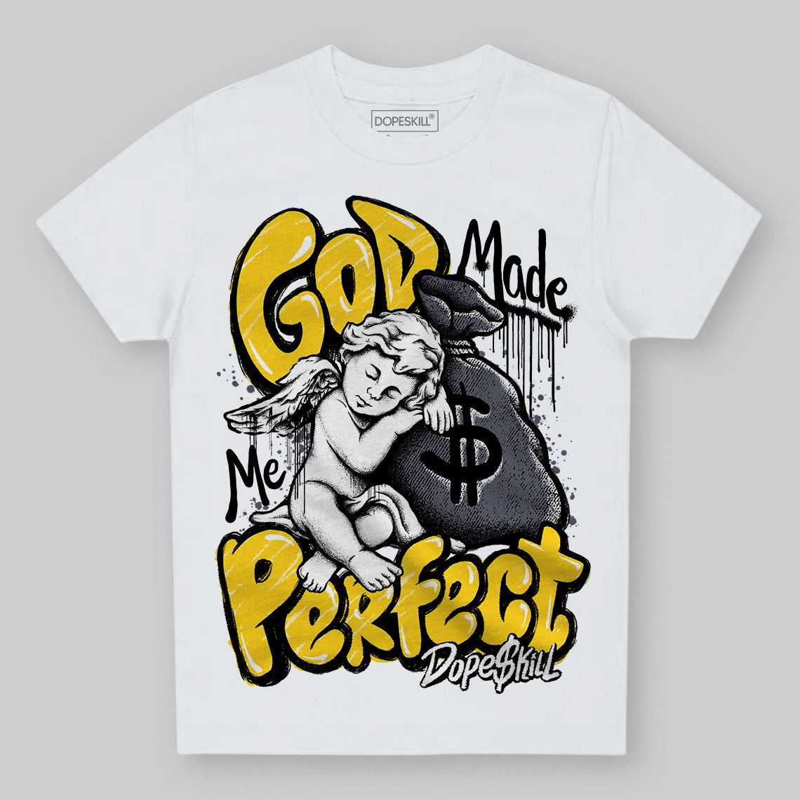 Lightning 4s DopeSkill Toddler Kids T-shirt God Made Me Perfect Graphic