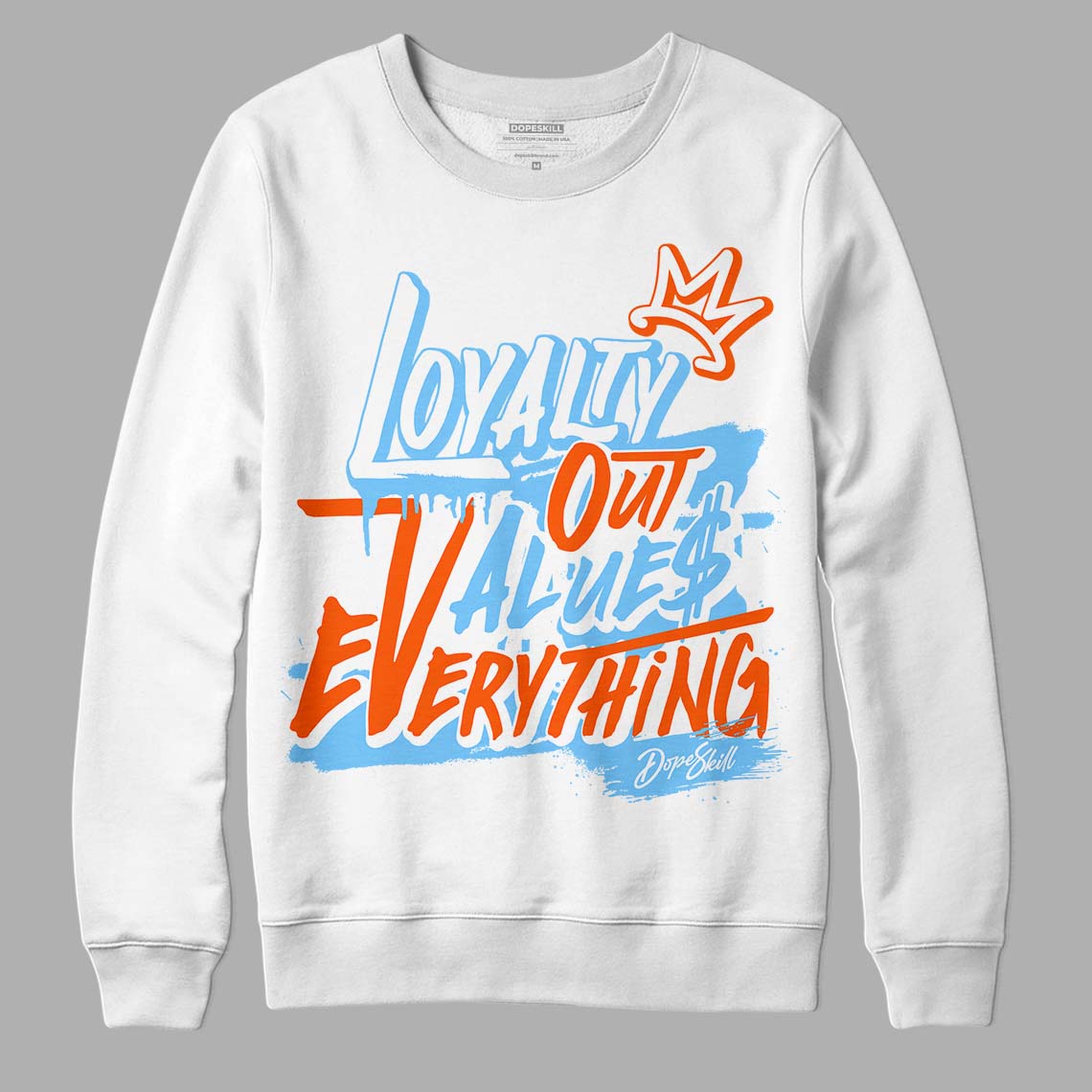 Dunk Low Futura University Blue DopeSkill Sweatshirt LOVE Graphic