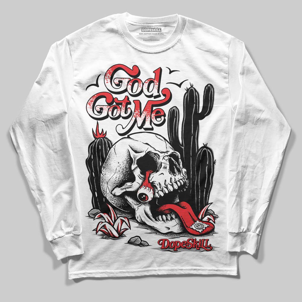 Dunk Panda White Black DopeSkill Long Sleeve T-Shirt God Got Me Graphic