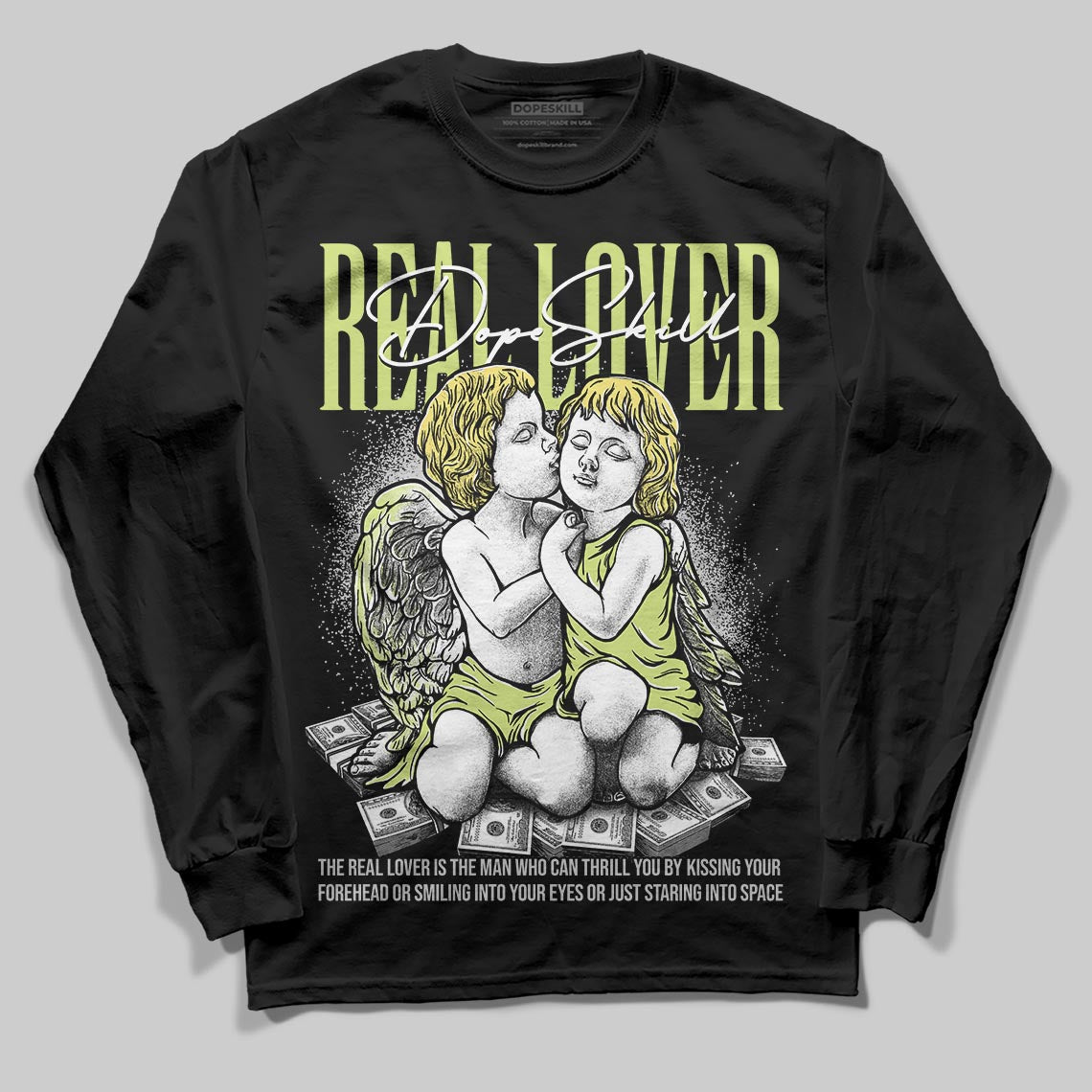 Light Lemon Twist 4s DopeSkill Long Sleeve T-Shirt Real Lover Graphic