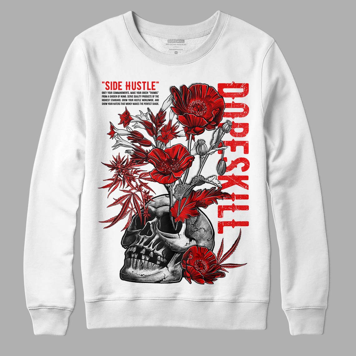 Cherry 12s DopeSkill Sweatshirt Side Hustle Graphic