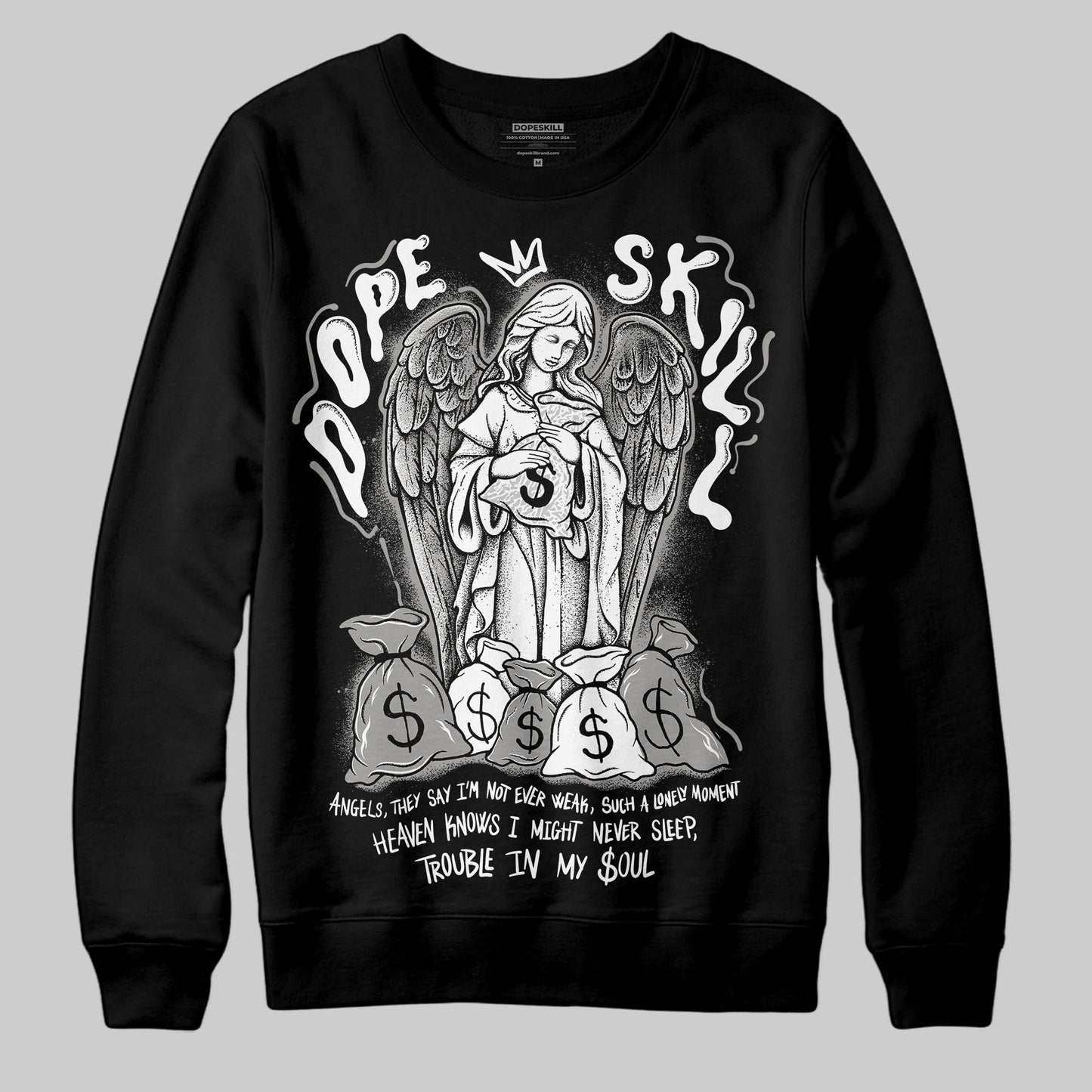 Pure Money 3s DopeSkill Sweatshirt Angels Graphic