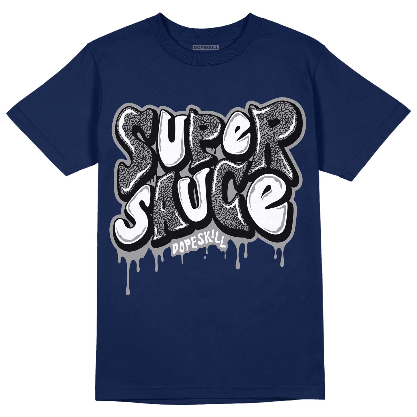 Midnight Navy 3s DopeSkill Navy T-shirt Super Sauce Graphic
