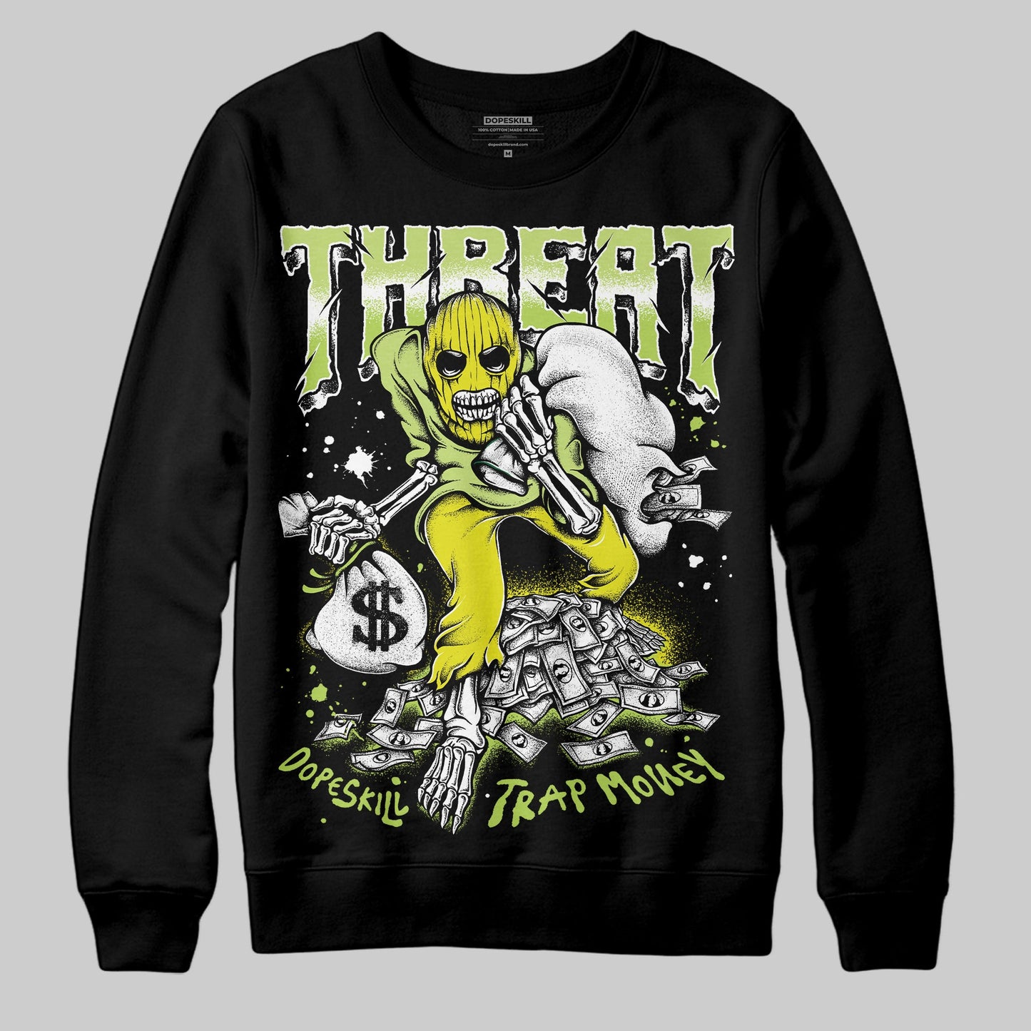 Bright Cactus 13s DopeSkill Sweatshirt Threat Graphic