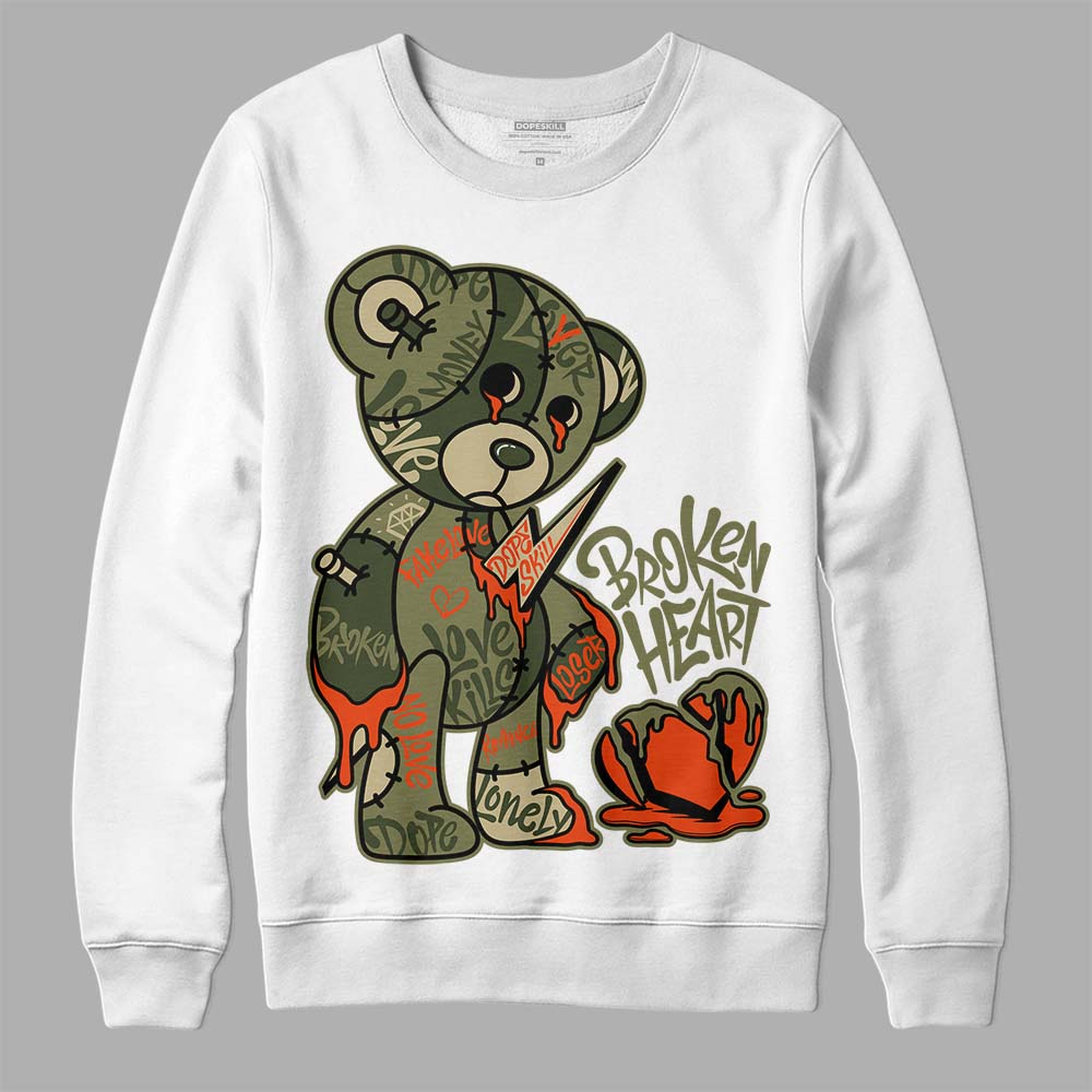Olive Collection DopeSkill Sweatshirt Broken Heart Graphic