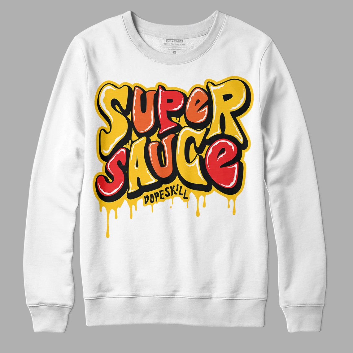 Yellow Collection DopeSkill Sweatshirt Super Sauce Graphic