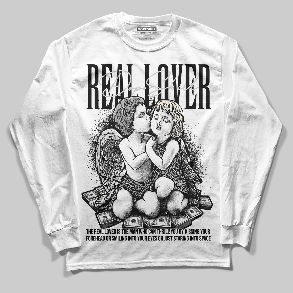 Off Noir 3s DopeSkill Long Sleeve T-Shirt Real Lover Graphic