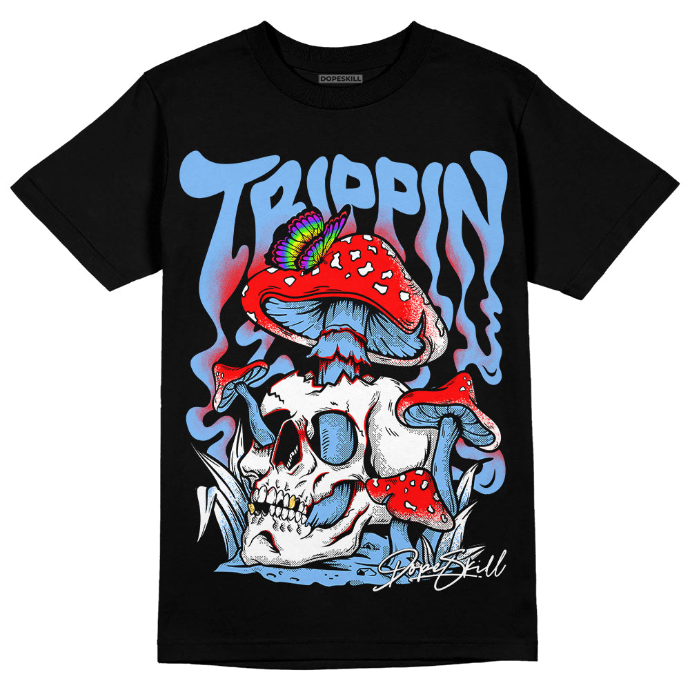 Powder Blue 9s DopeSkill T-Shirt Trippin Graphic