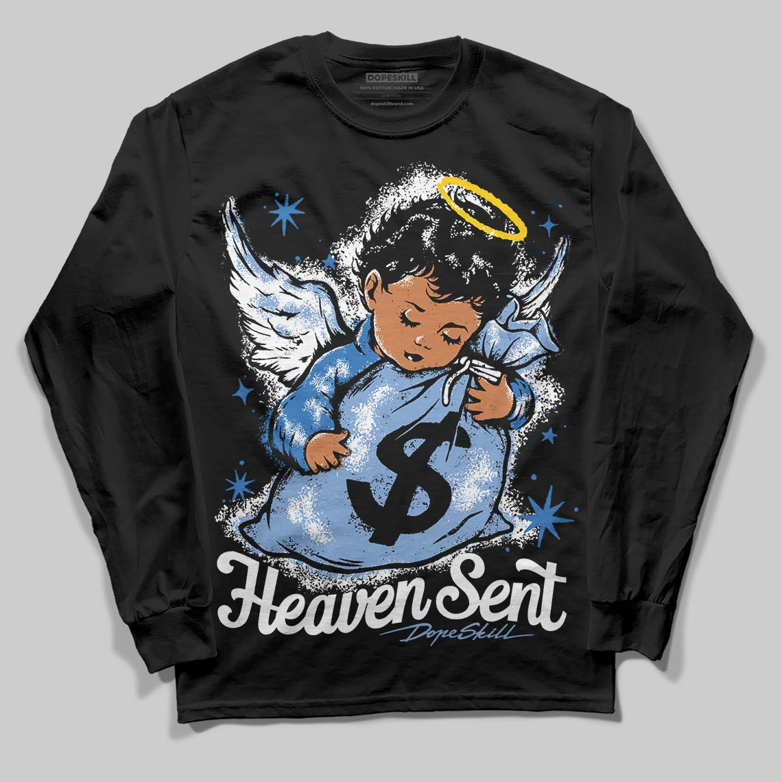 Forget Me Not 4s DopeSkill Long Sleeve T-Shirt Heaven Sent Graphic