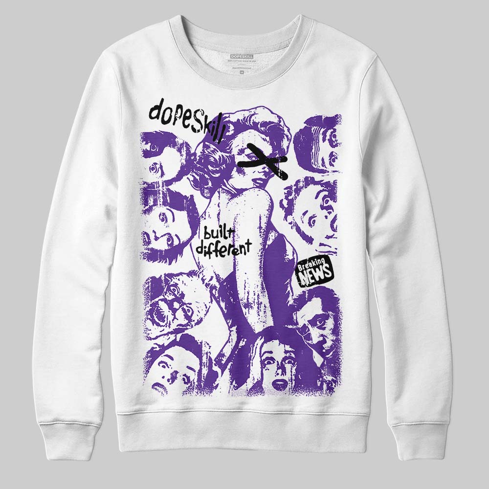 PURPLE Collection DopeSkill Sweatshirt Built Different Graphic