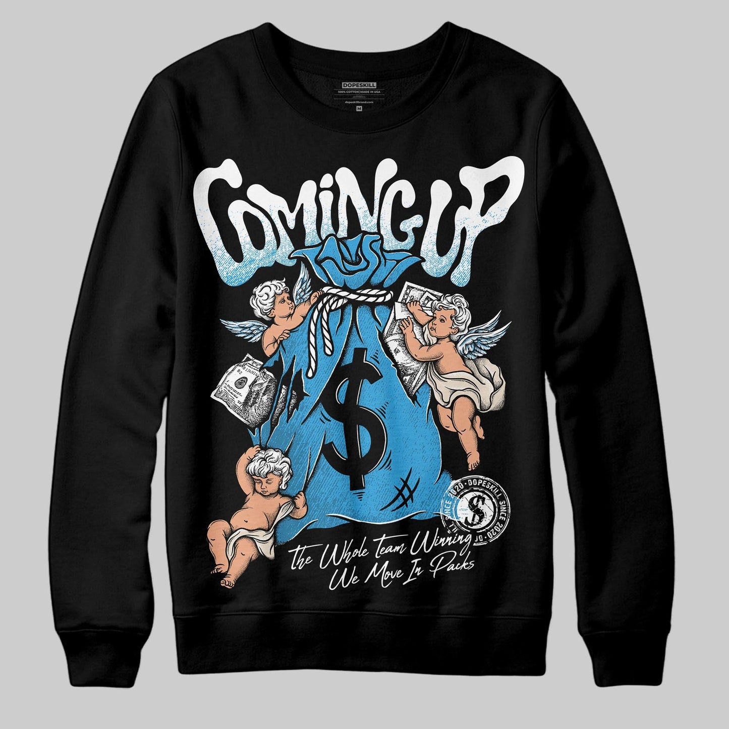 UNC Reimagined 1s DopeSkill Sweatshirt Money Bag Coming Up Graphic