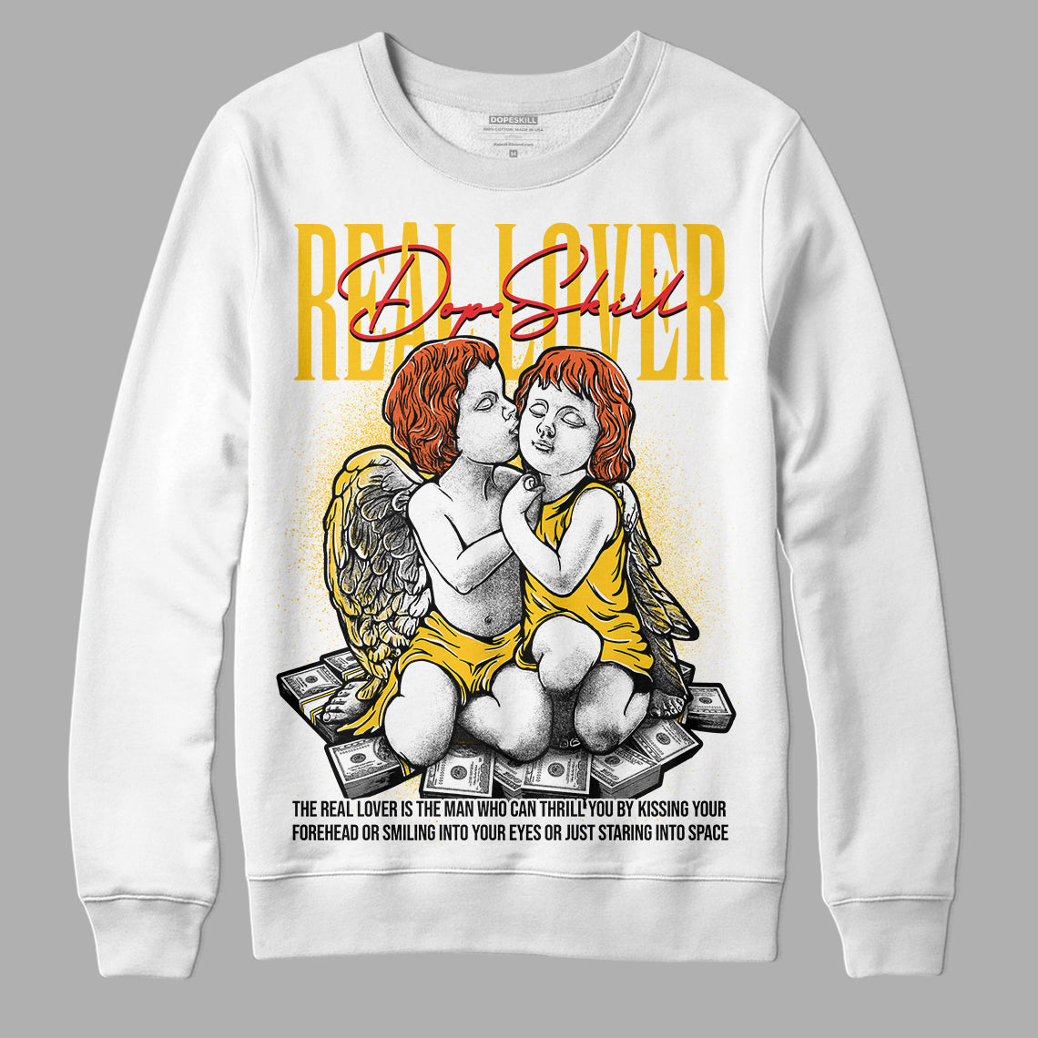 Yellow Collection DopeSkill Sweatshirt Real Lover Graphic