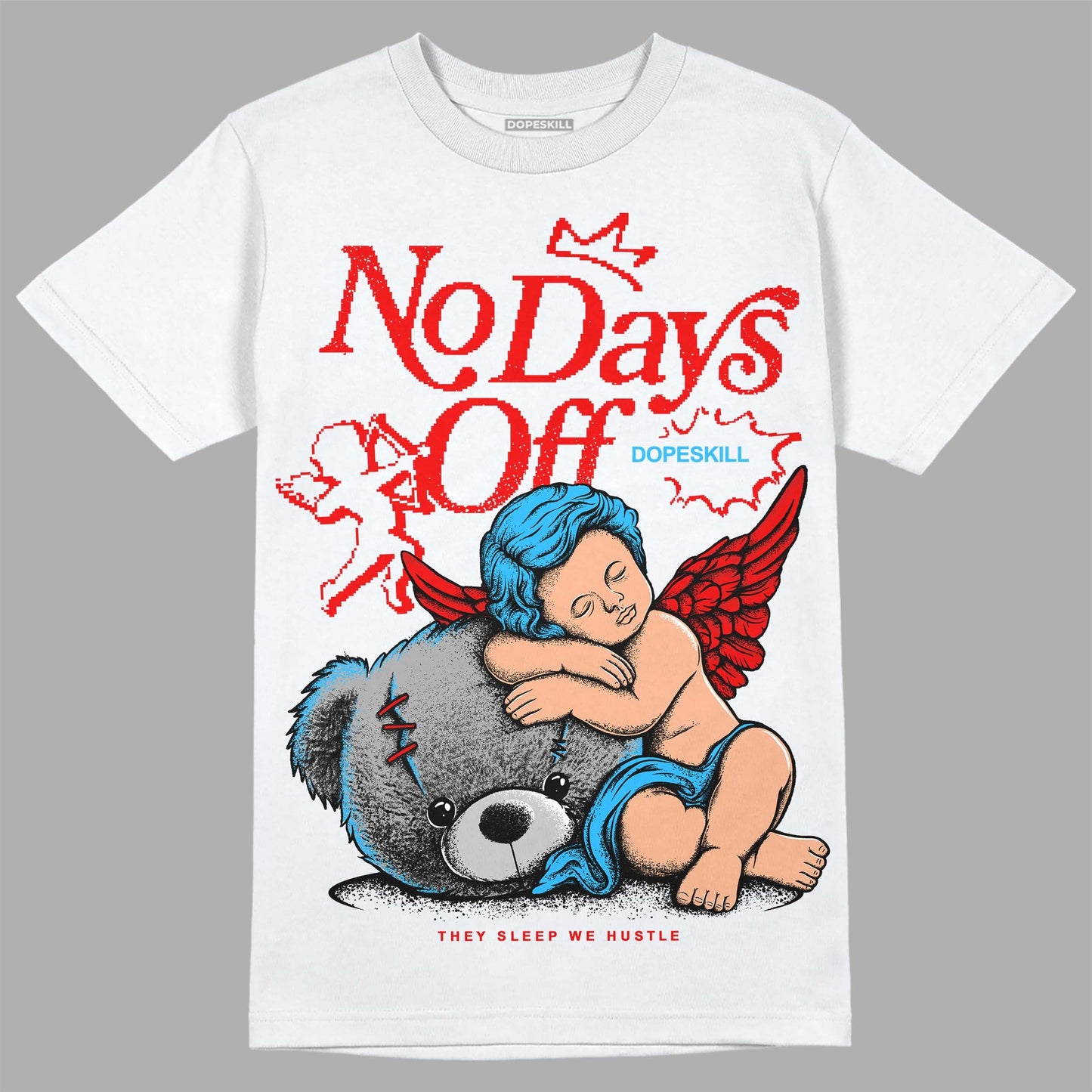 Cherry 12s DopeSkill T-Shirt New No Days Off Graphic