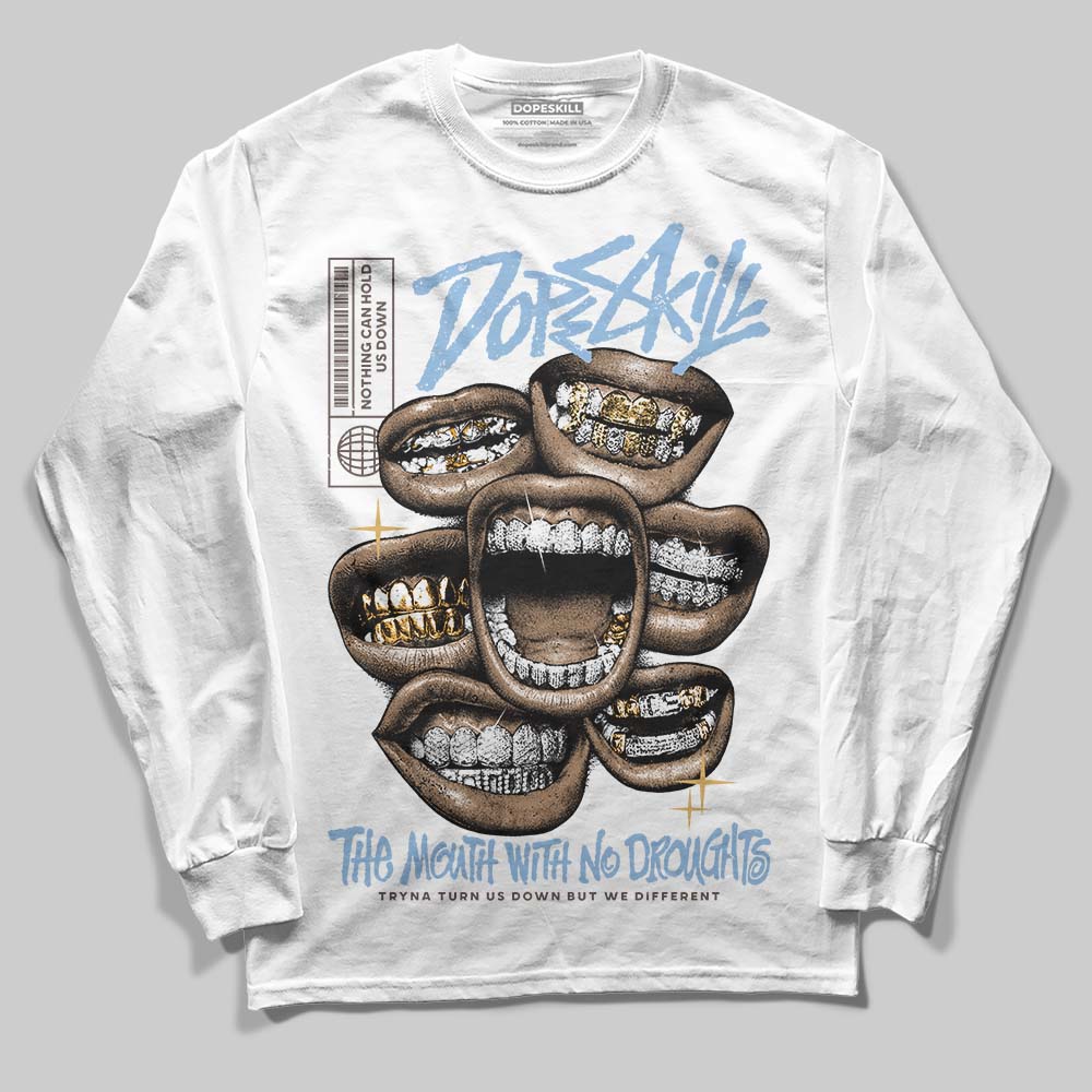 Handball Spezial Light Blue DopeSkill Long Sleeve T-Shirt The Mouth With No Droughts Graphic