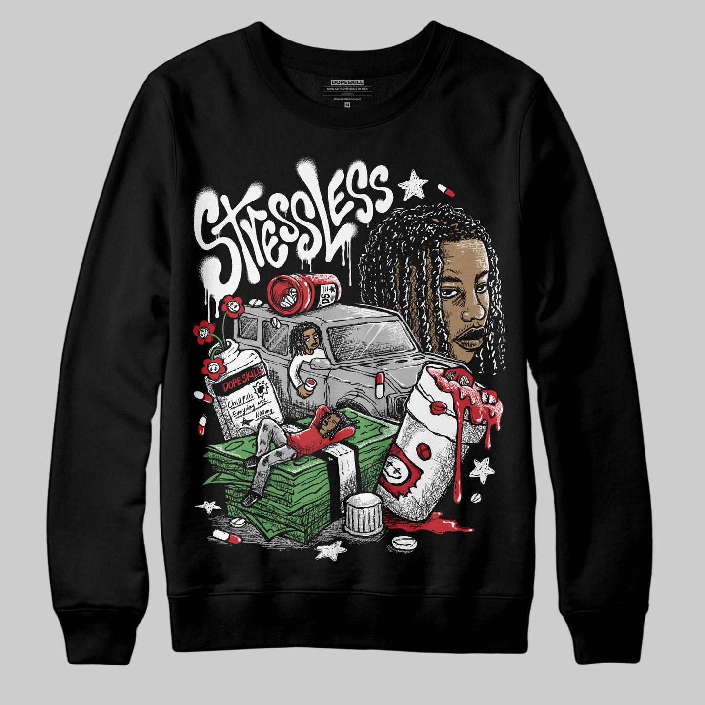 Bred Velvet 11s DopeSkill Sweatshirt Stressless Graphic