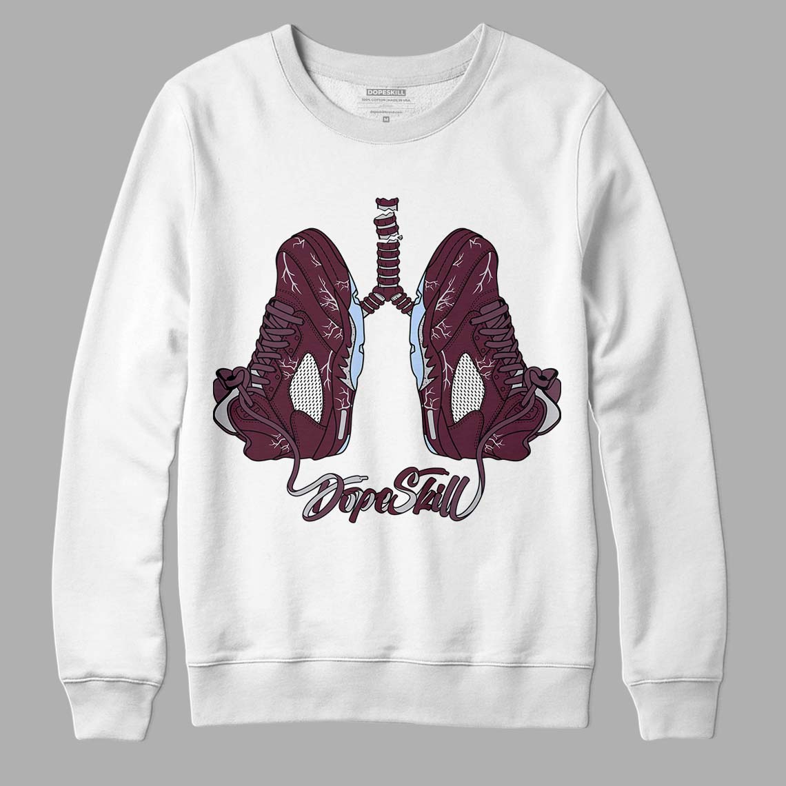 Burgundy 5s DopeSkill Sweatshirt Breathe Graphic