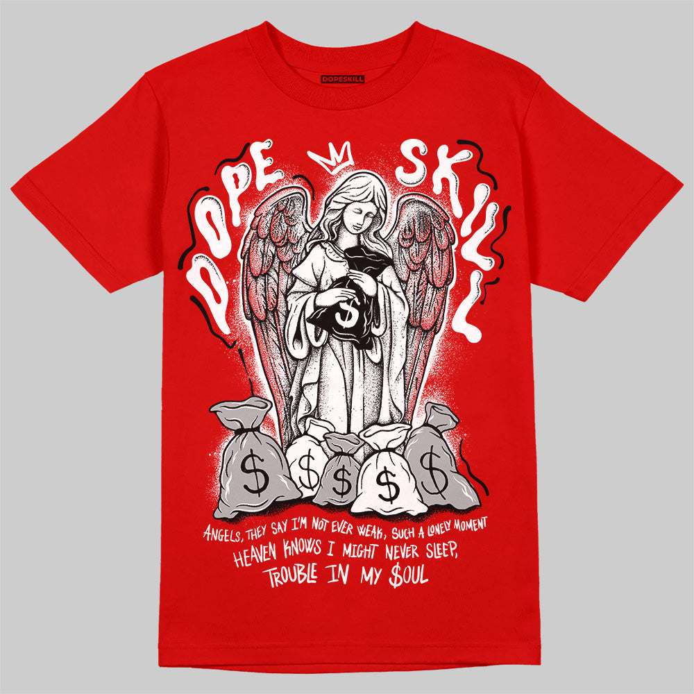 Bred Velvet 11s DopeSkill Red T-shirt Angels Graphic