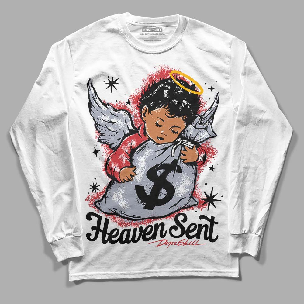 Bred Reimagined 4s DopeSkill Long Sleeve T-Shirt Heaven Sent Graphic