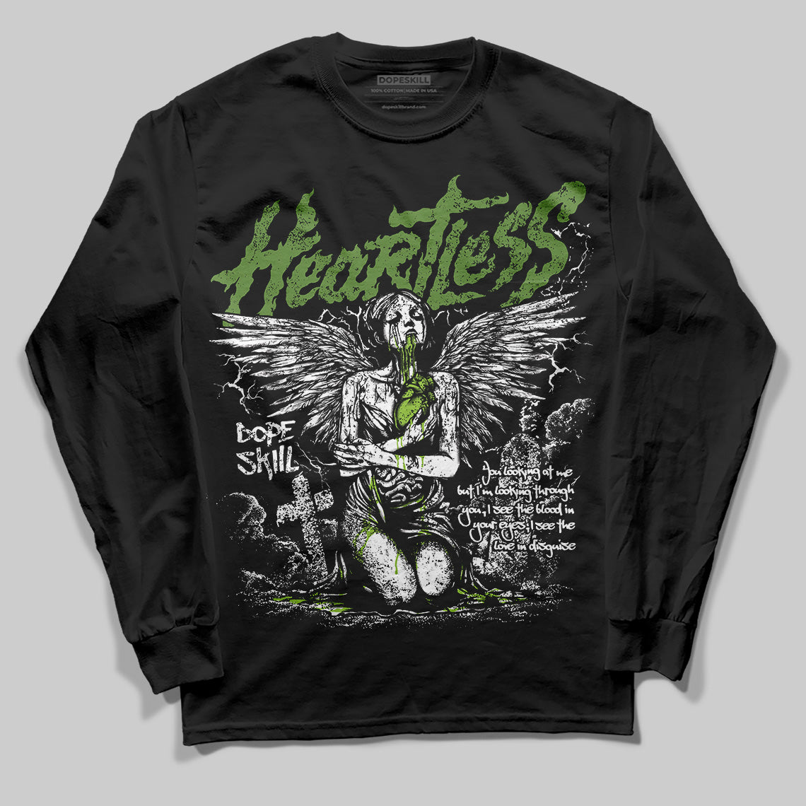 Dunk 'Chlorophyll' DopeSkill Long Sleeve T-Shirt Heartless Graphic