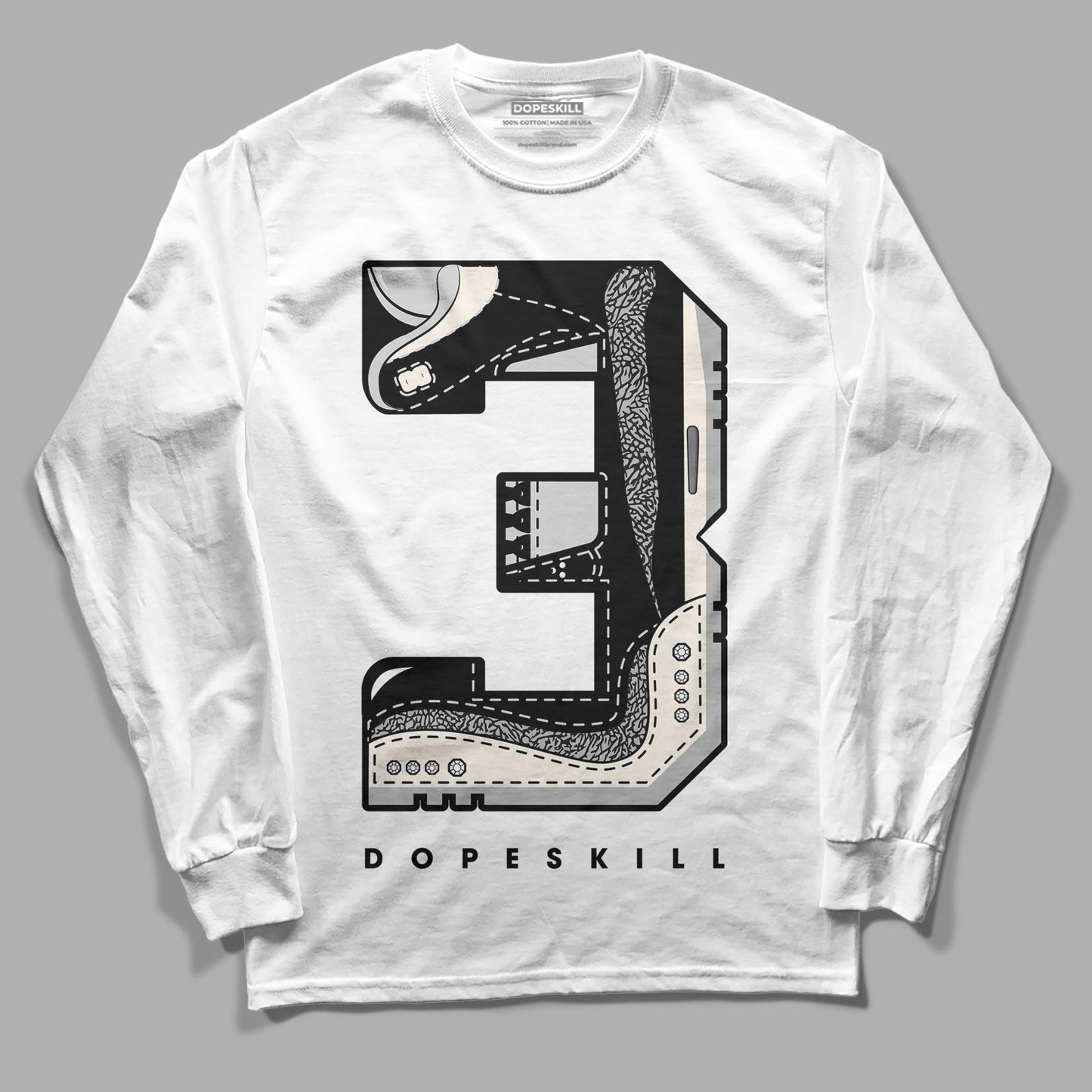 Off Noir 3s DopeSkill Long Sleeve T-Shirt No.3 Graphic