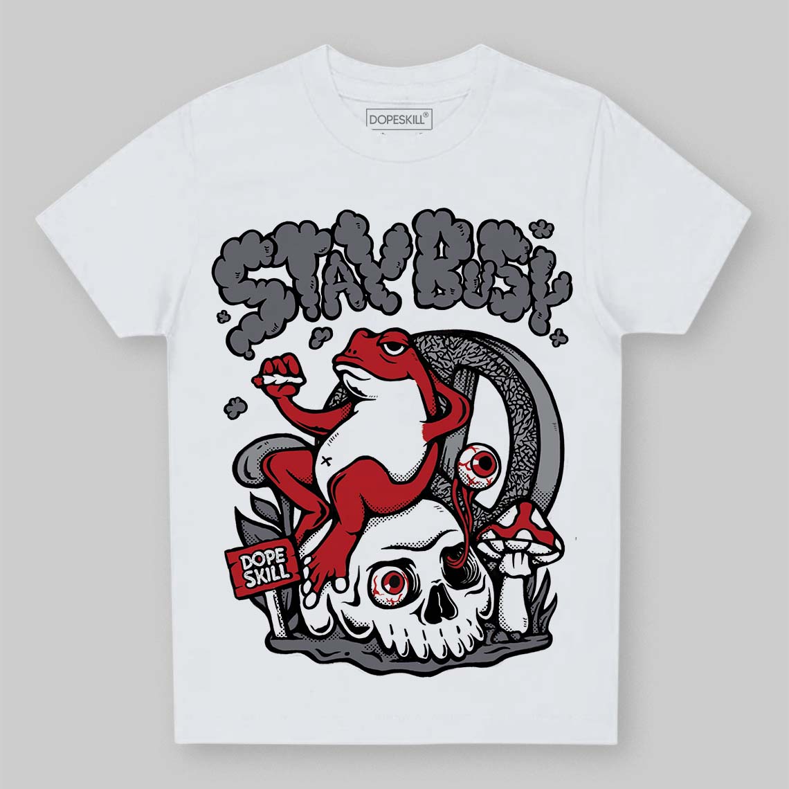 Cement Grey 3s DopeSkill Toddler Kids T-shirt Stay Busy Graphic