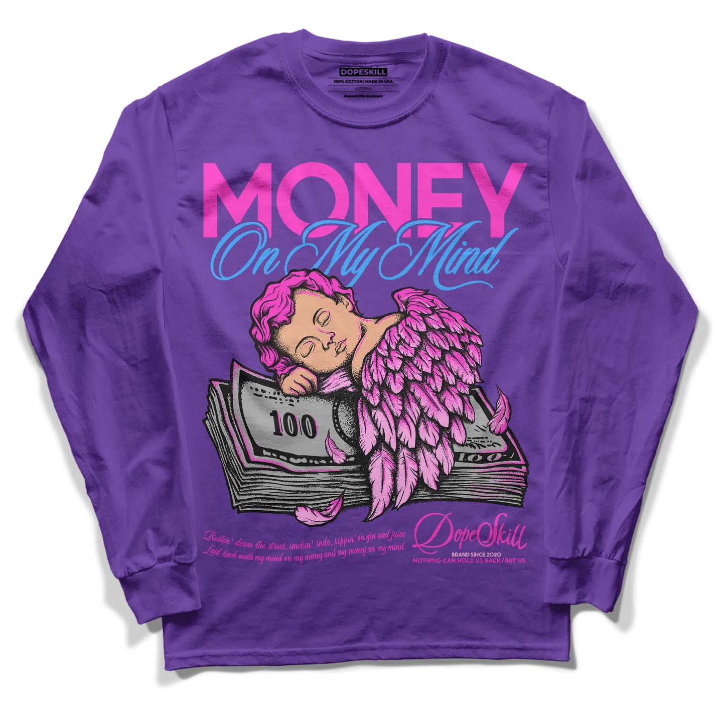 Court Purple 13s DopeSkill Purple Long Sleeve T-Shirt MOMM Graphic