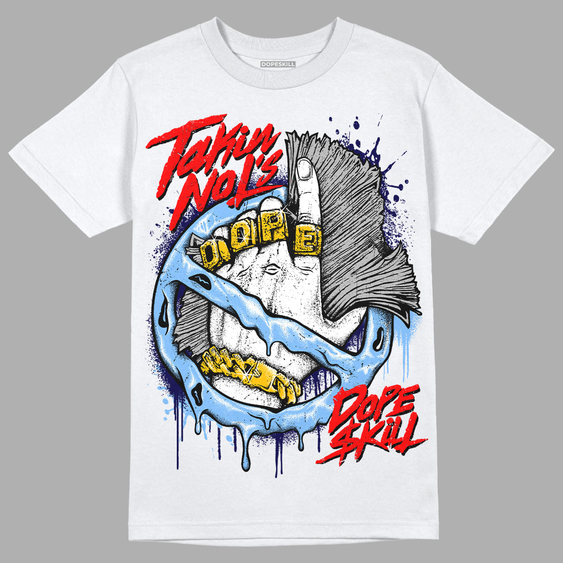AJ 6 University Blue DopeSkill T-Shirt Takin No L's Graphic