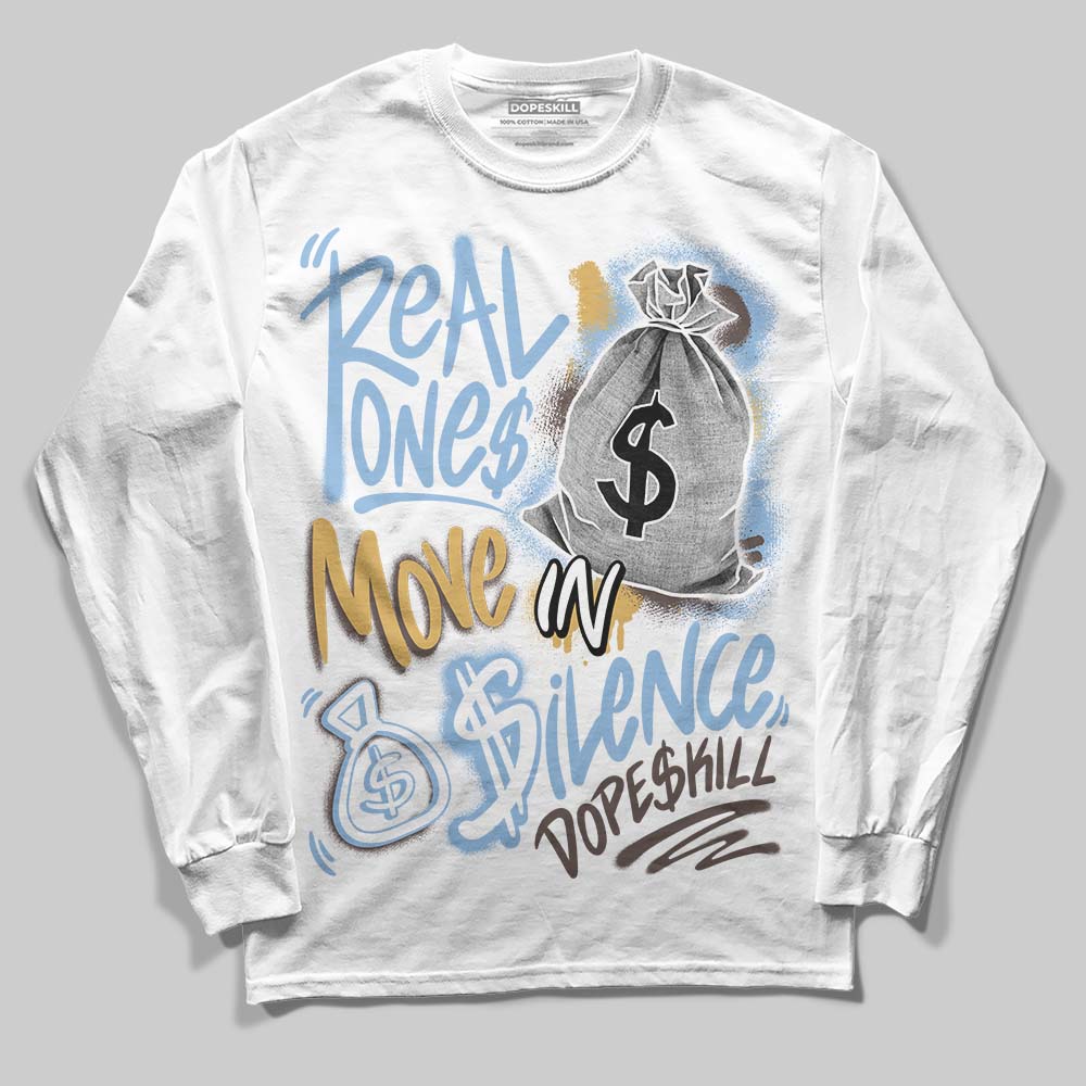 Handball Spezial Light Blue DopeSkill Long Sleeve T-Shirt Real Ones Move In Silence Graphic