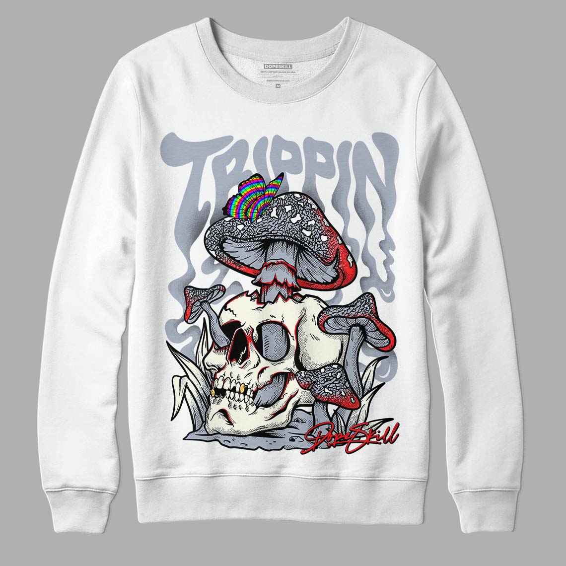 White Cement Reimagined 3s DopeSkill Sweatshirt Trippin Graphic
