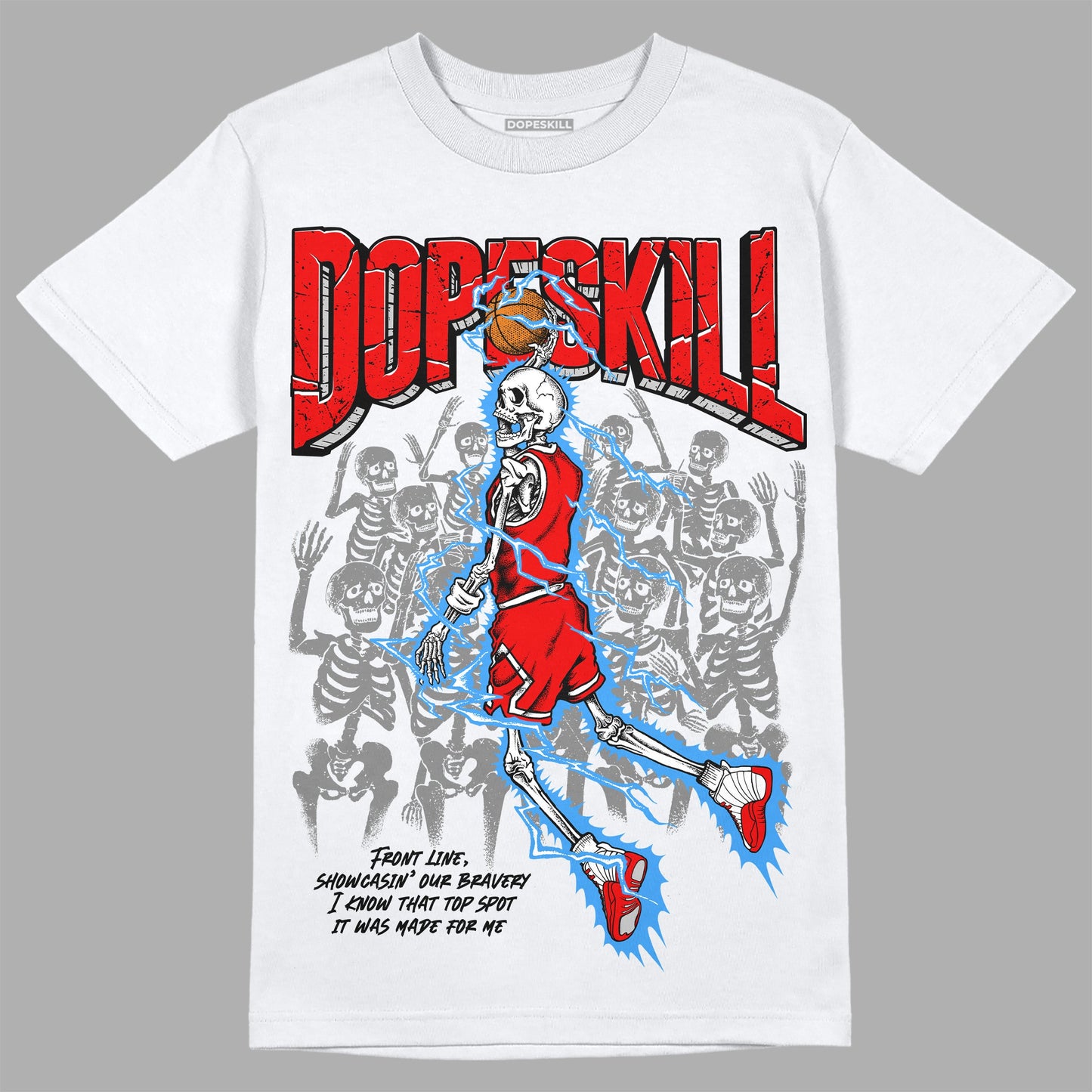 Cherry 12s DopeSkill T-Shirt Thunder Dunk Graphic