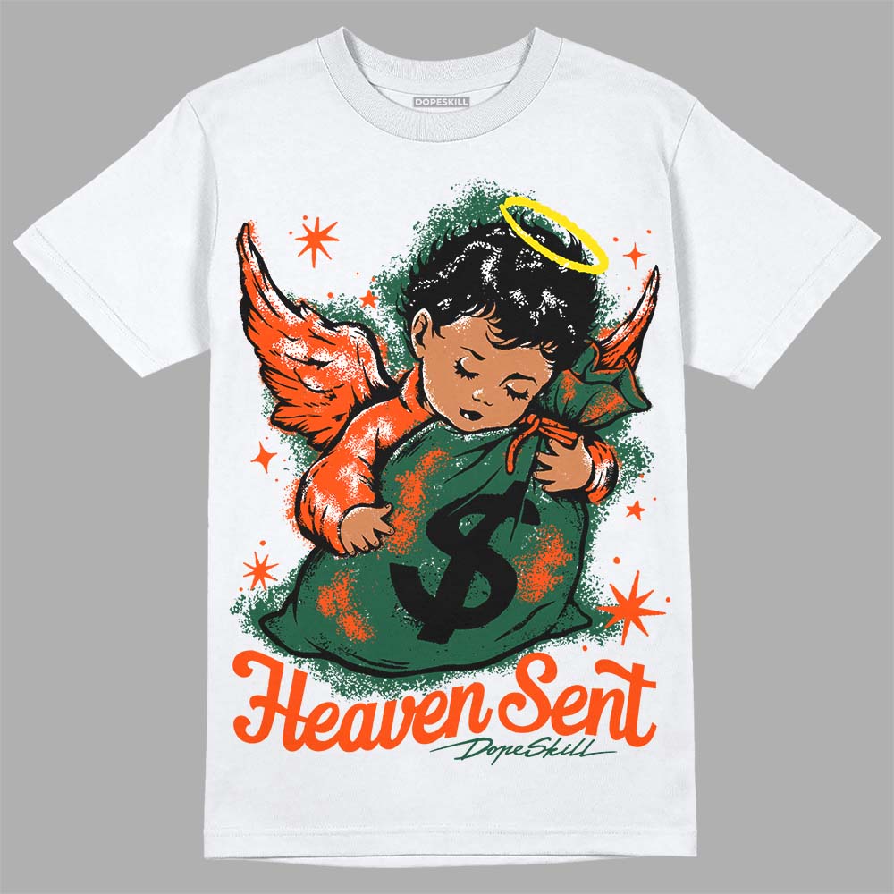 Dunk Team Dark Green Orange DopeSkill T-Shirt Heaven Sent Graphic