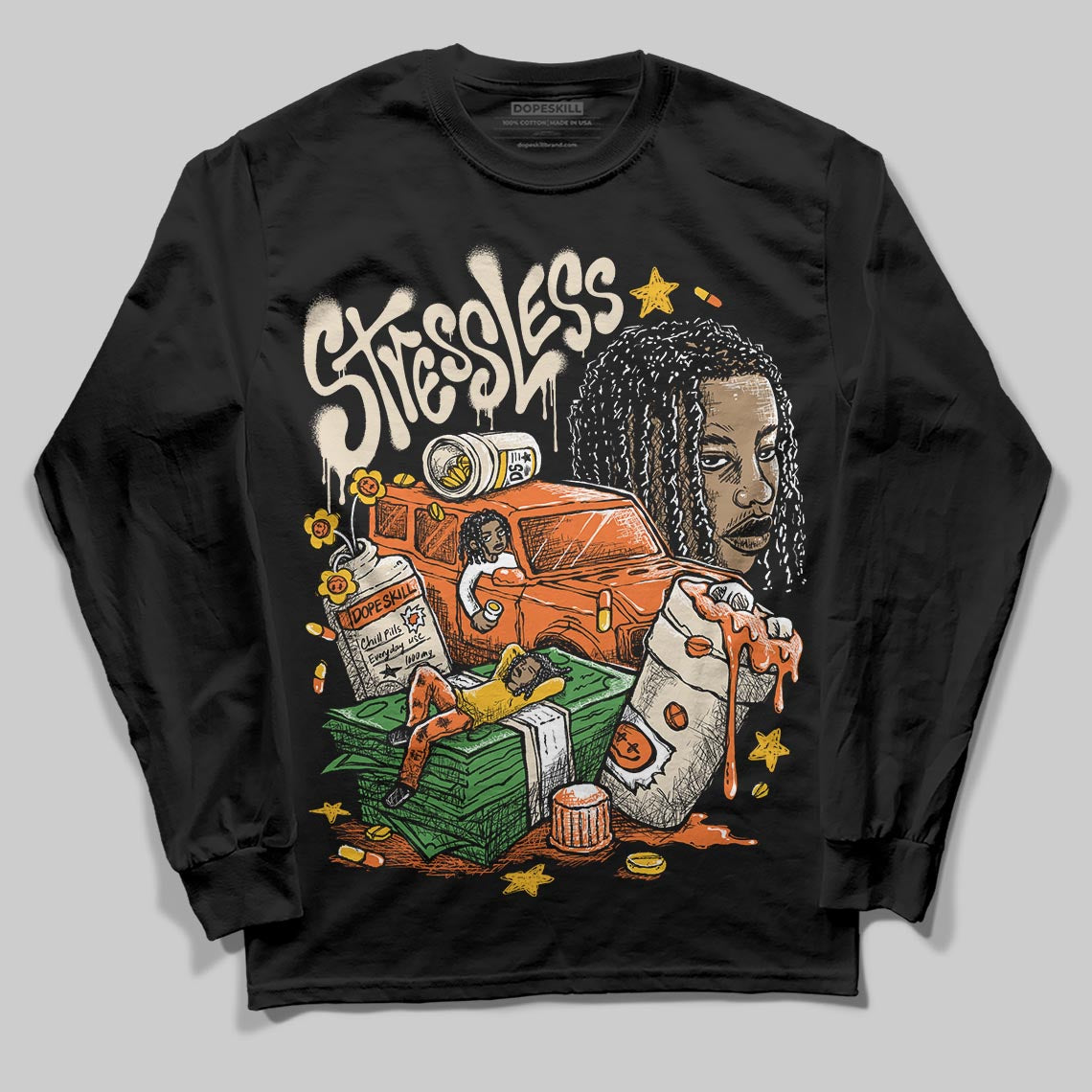 Starfish 3s DopeSkill Long Sleeve T-Shirt Stressless Graphic