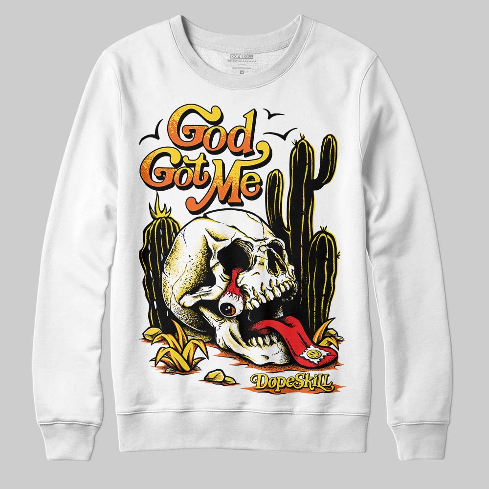Black Tour Yellow AJ 4 Thunder DopeSkill Sweatshirt God Got Me Graphic