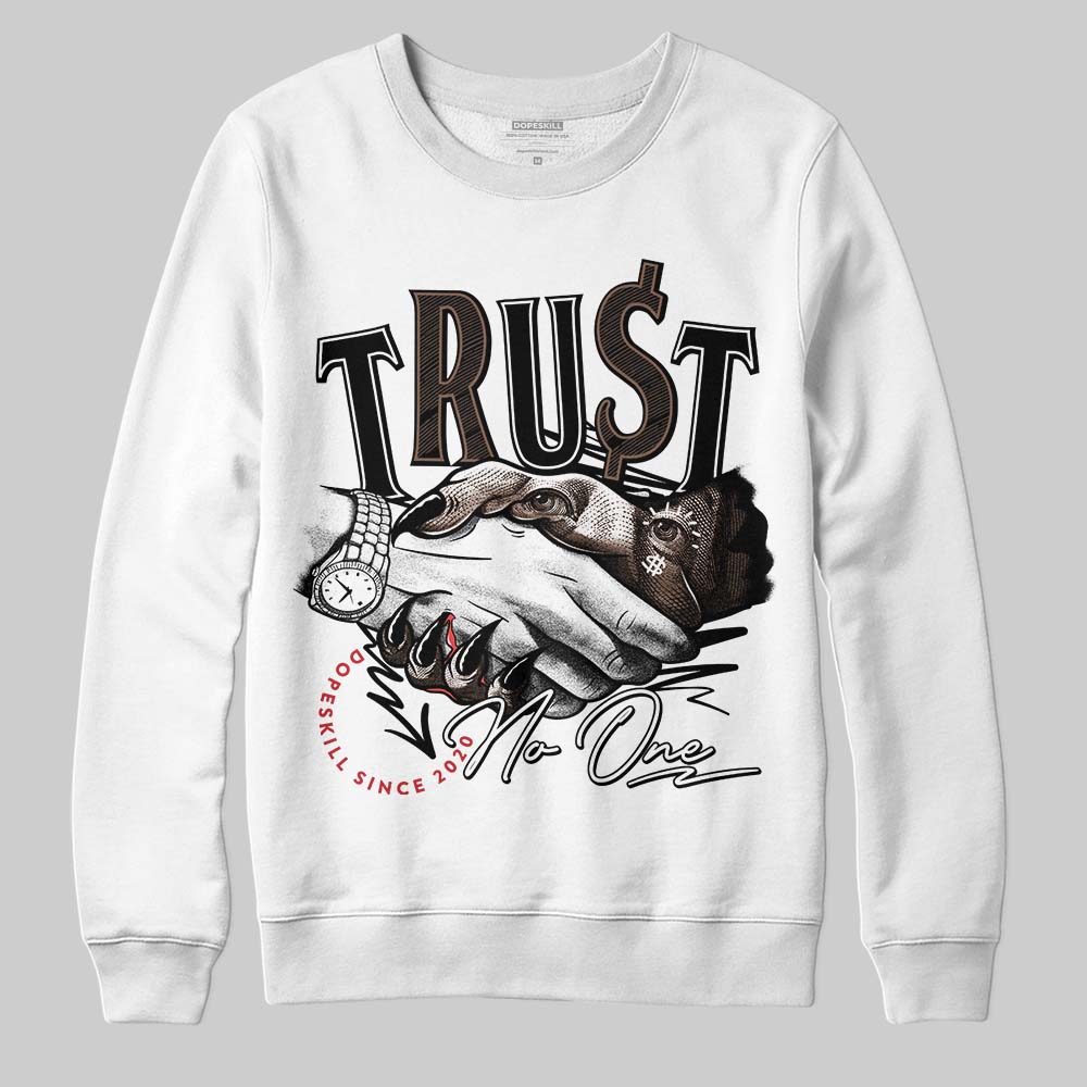 Olive 9s DopeSkill Sweatshirt Trust No One Graphic