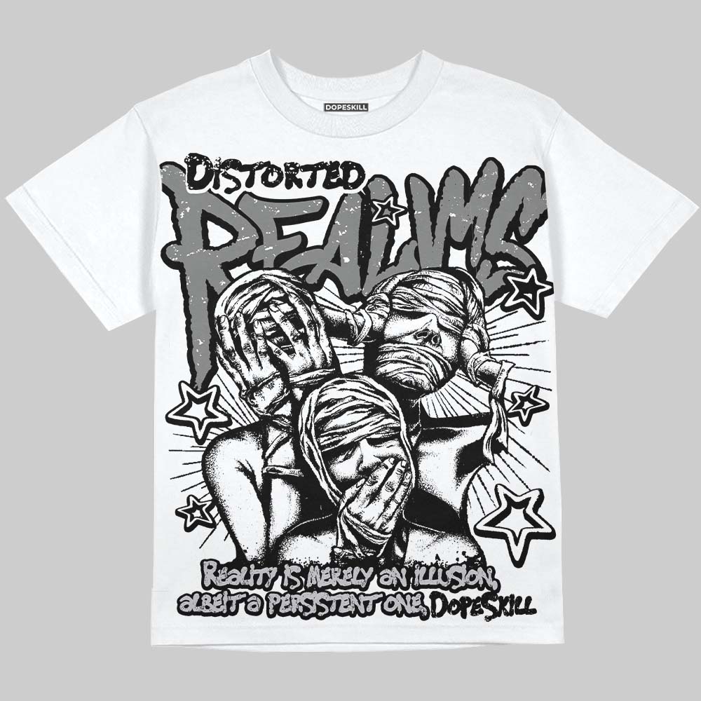 Grey Collection DopeSkill Oversize Print T-Shirt Distorted Realms Graphic