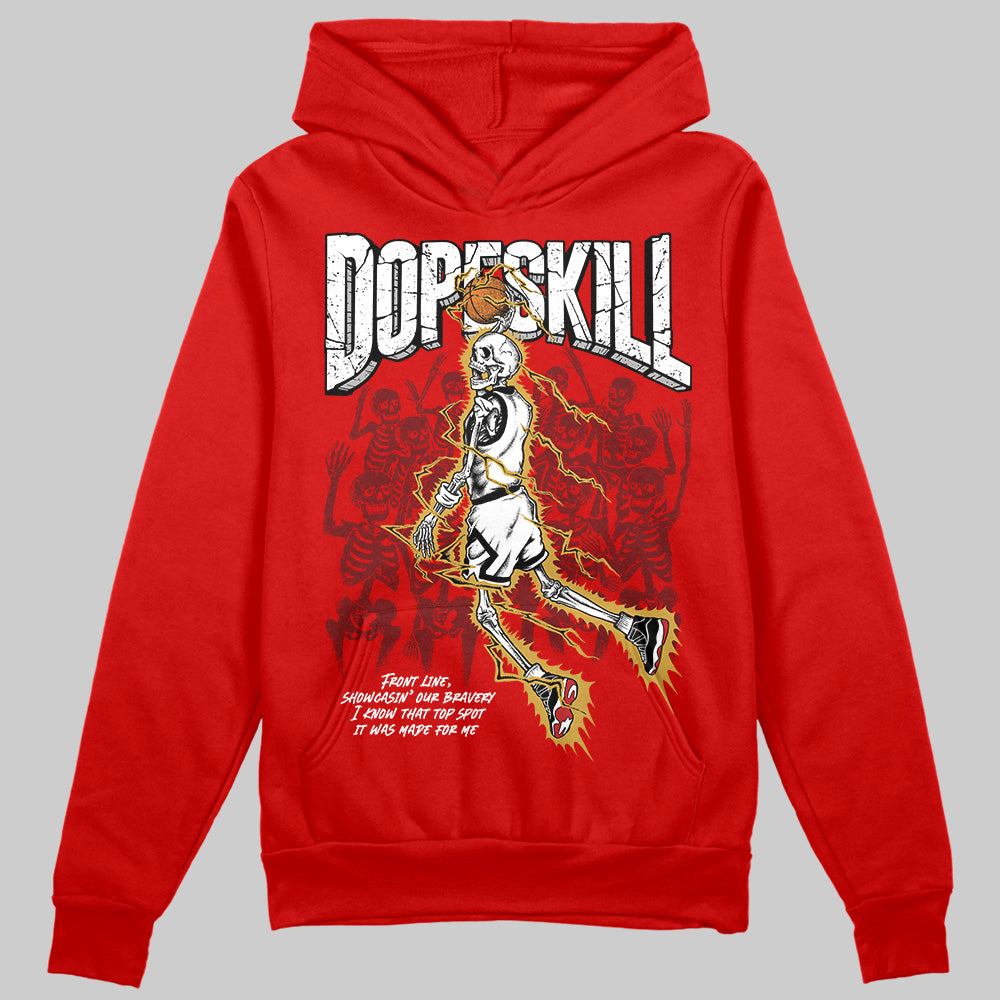 Bred Velvet 11s DopeSkill Red Hoodie Sweatshirt Thunder Dunk Graphic
