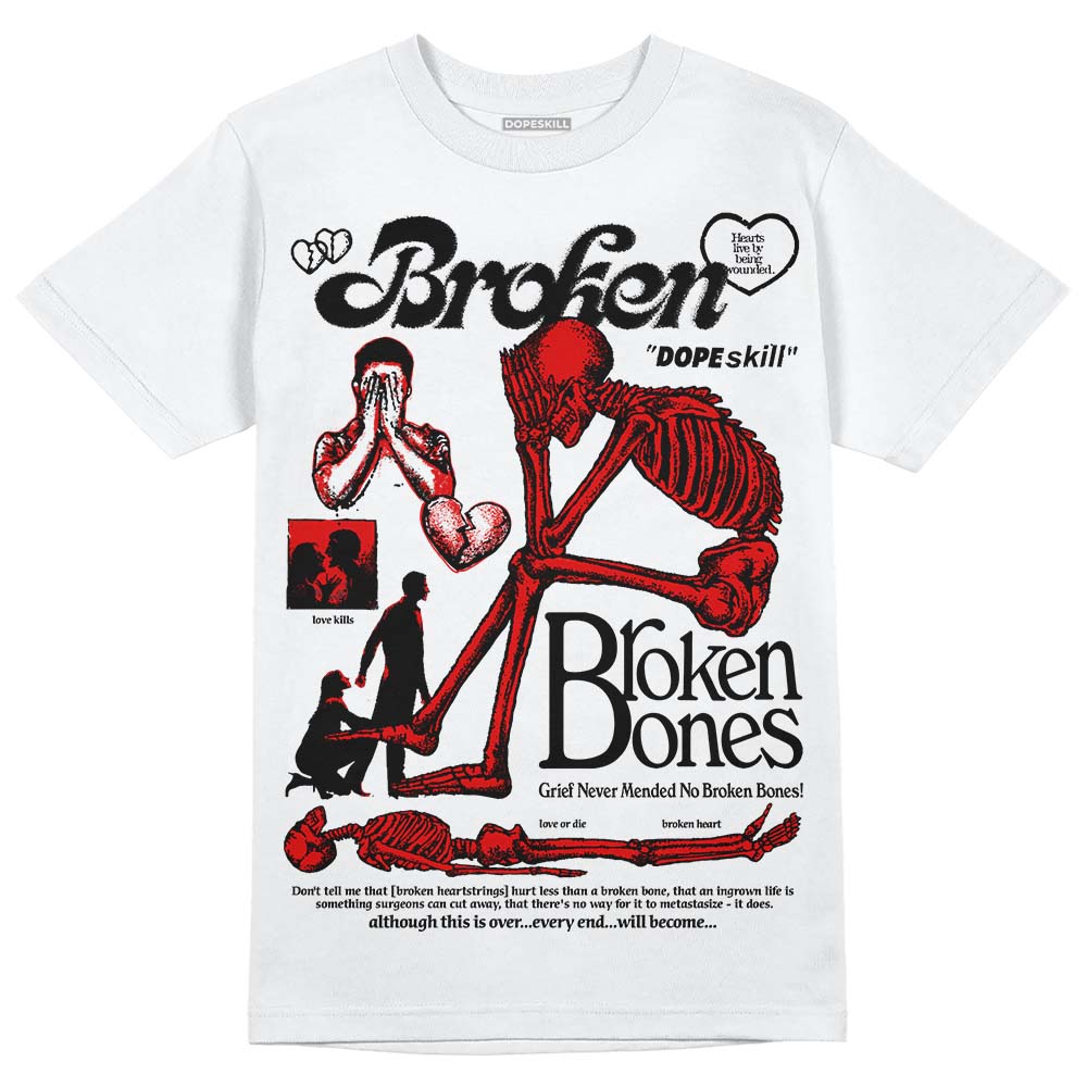 Red Cement 4S DopeSkill T-Shirt Broken Bones Graphic