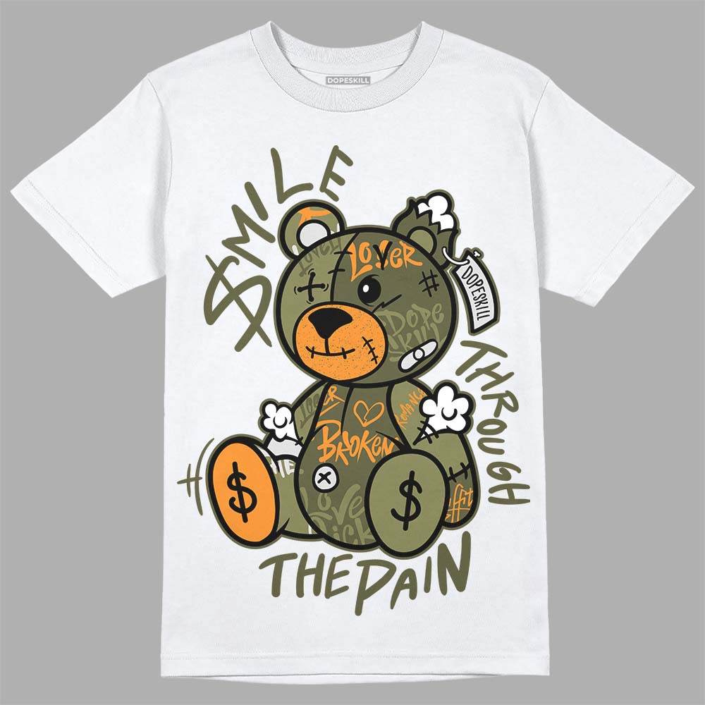 Olive 5s DopeSkill T-Shirt Smile Through The Pain Graphic