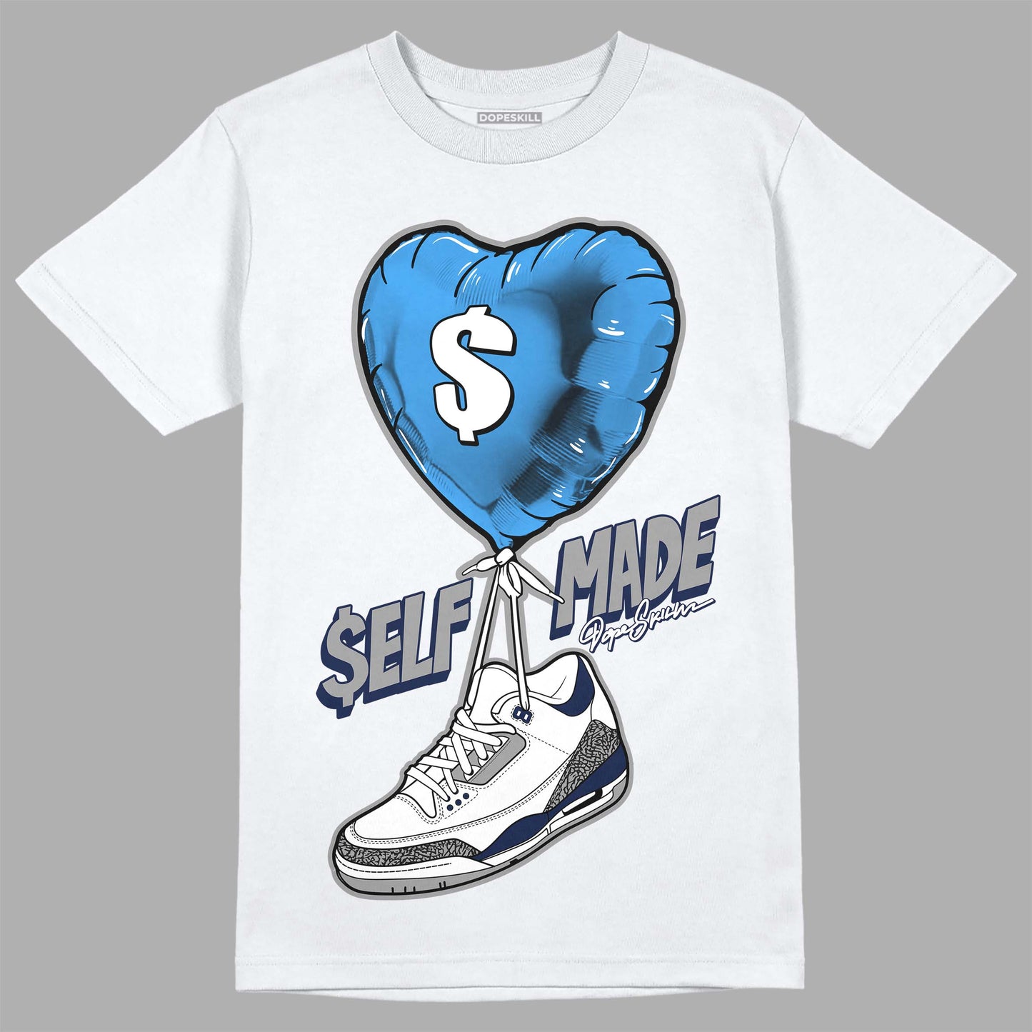 Midnight Navy 3s DopeSkill T-Shirt Self Made Graphic